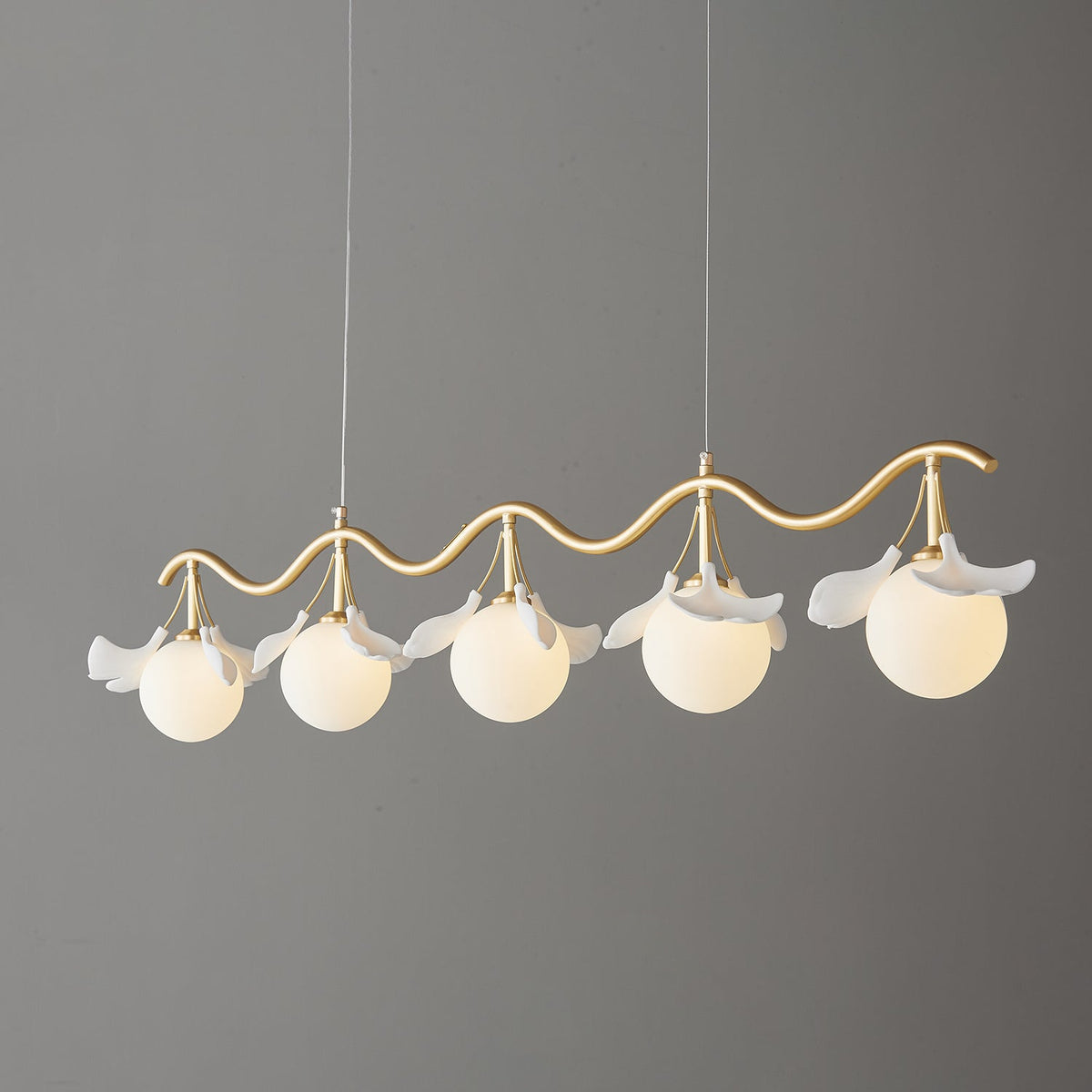 Hunell lampadario in ottone con Motivo Florale floreale