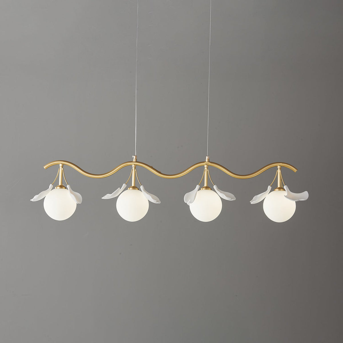 Hunell lampadario in ottone con Motivo Florale floreale