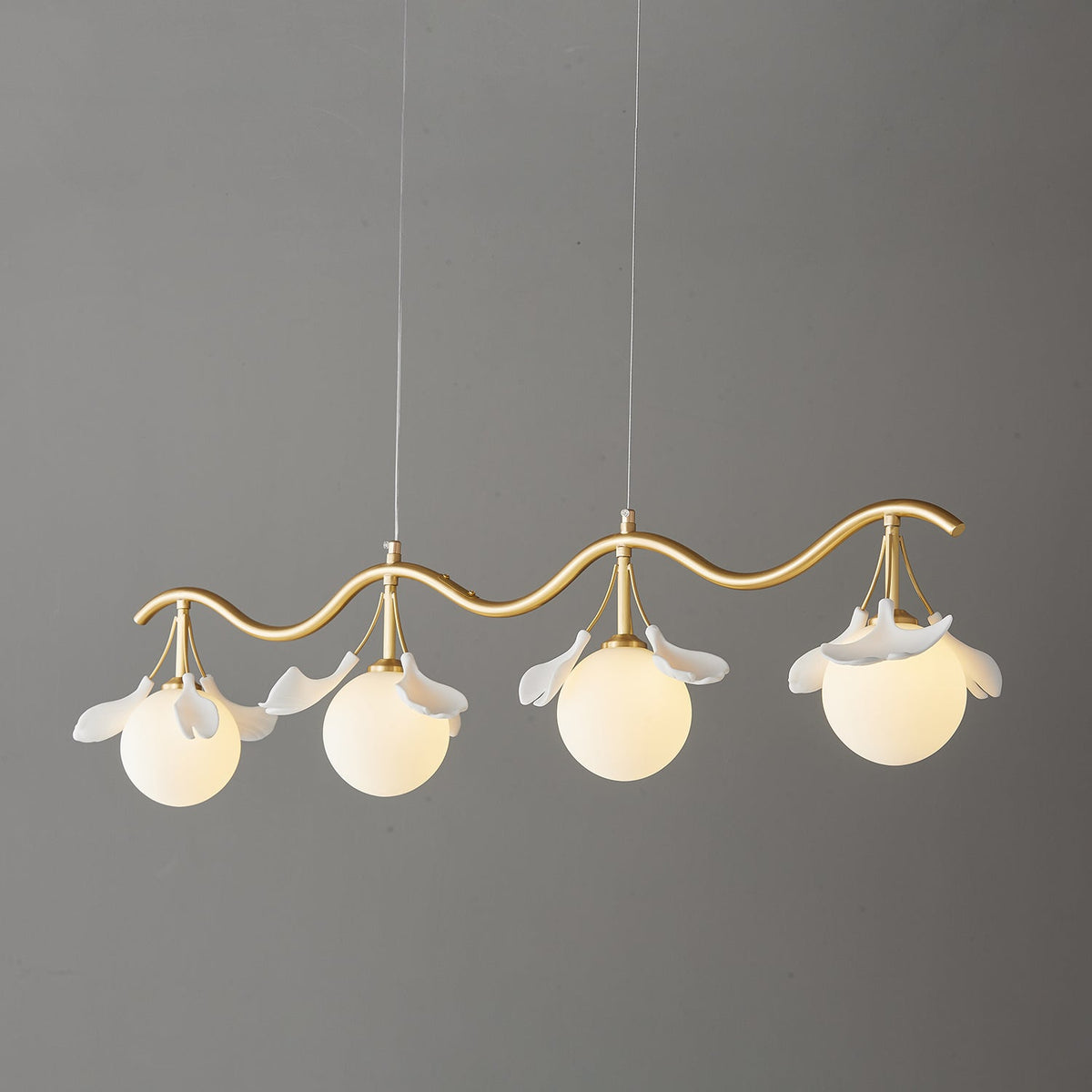 Hunell lampadario in ottone con Motivo Florale floreale