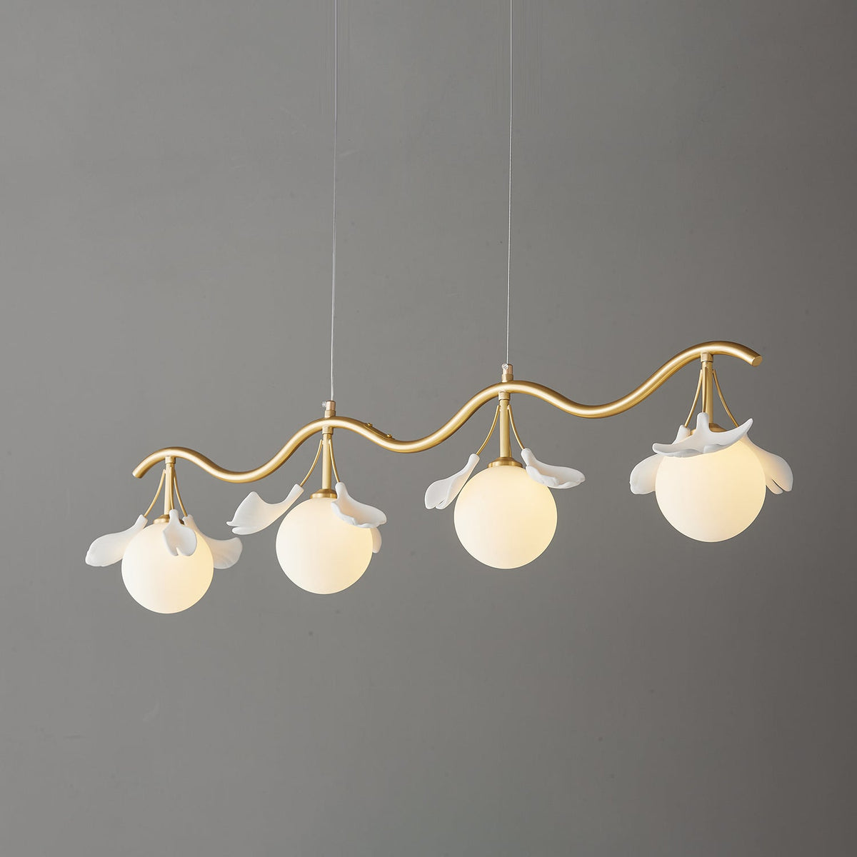 Hunell lampadario in ottone con Motivo Florale floreale