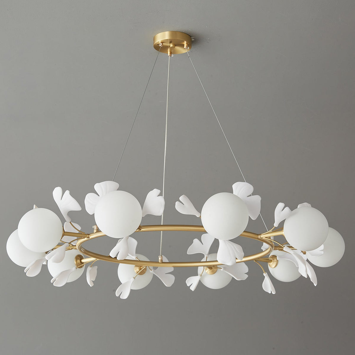 Hunell lampadario in ottone con Motivo Florale floreale