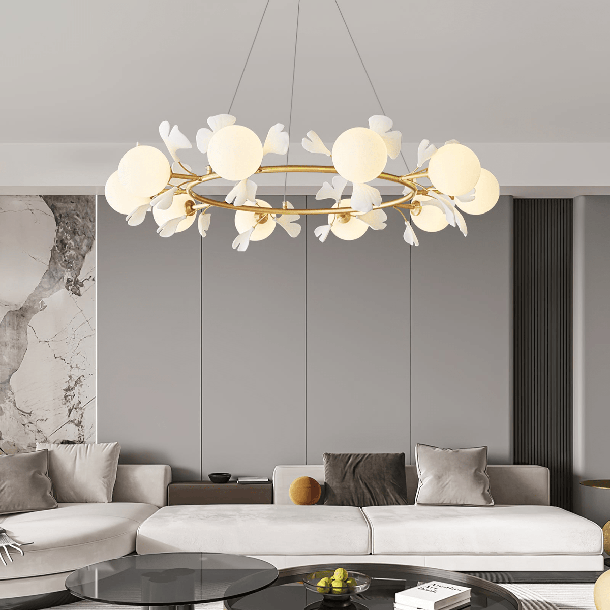 Hunell lampadario in ottone con Motivo Florale floreale