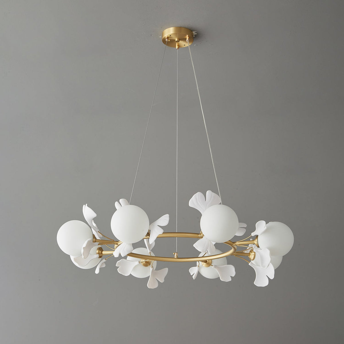 Hunell lampadario in ottone con Motivo Florale floreale