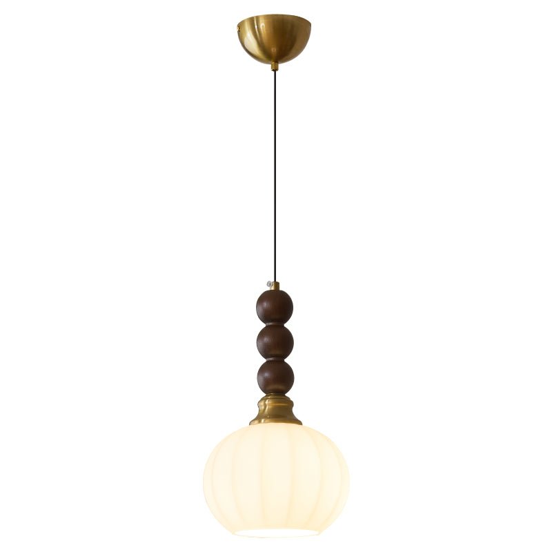 Vothaila lampada a sospensione Eleganza Tradizionale vintage in vetro e legno