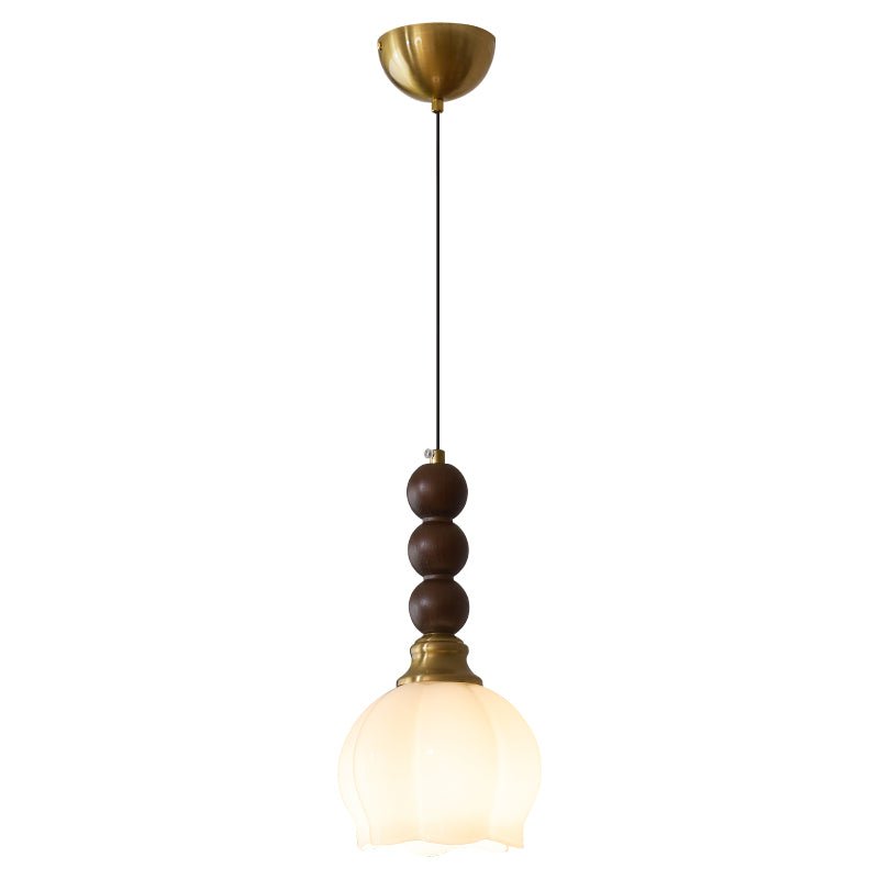 Vothaila lampada a sospensione Eleganza Tradizionale vintage in vetro e legno