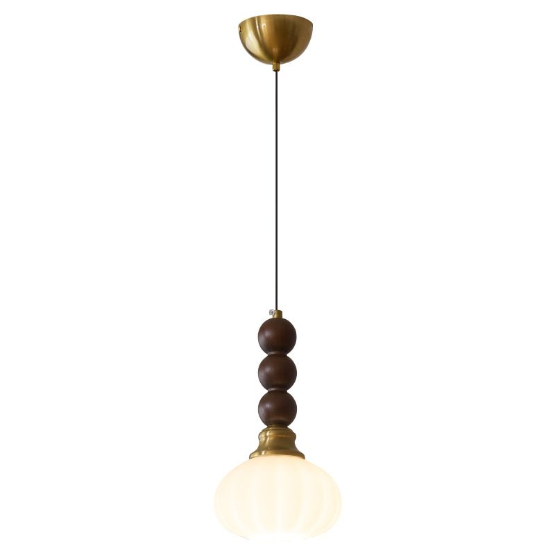 Vothaila lampada a sospensione Eleganza Tradizionale vintage in vetro e legno