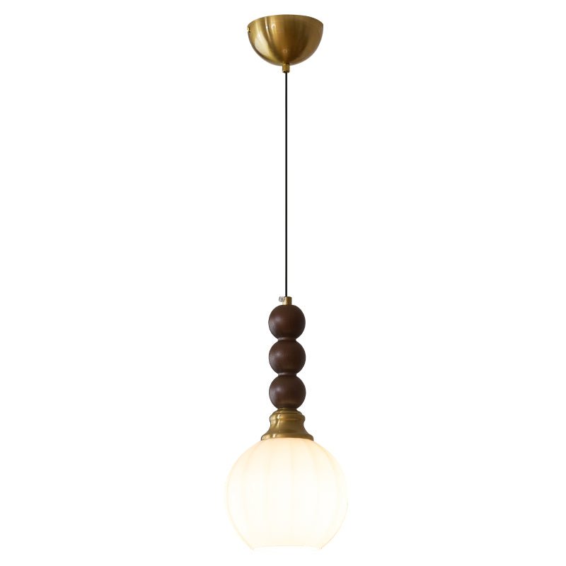 Vothaila lampada a sospensione Eleganza Tradizionale vintage in vetro e legno