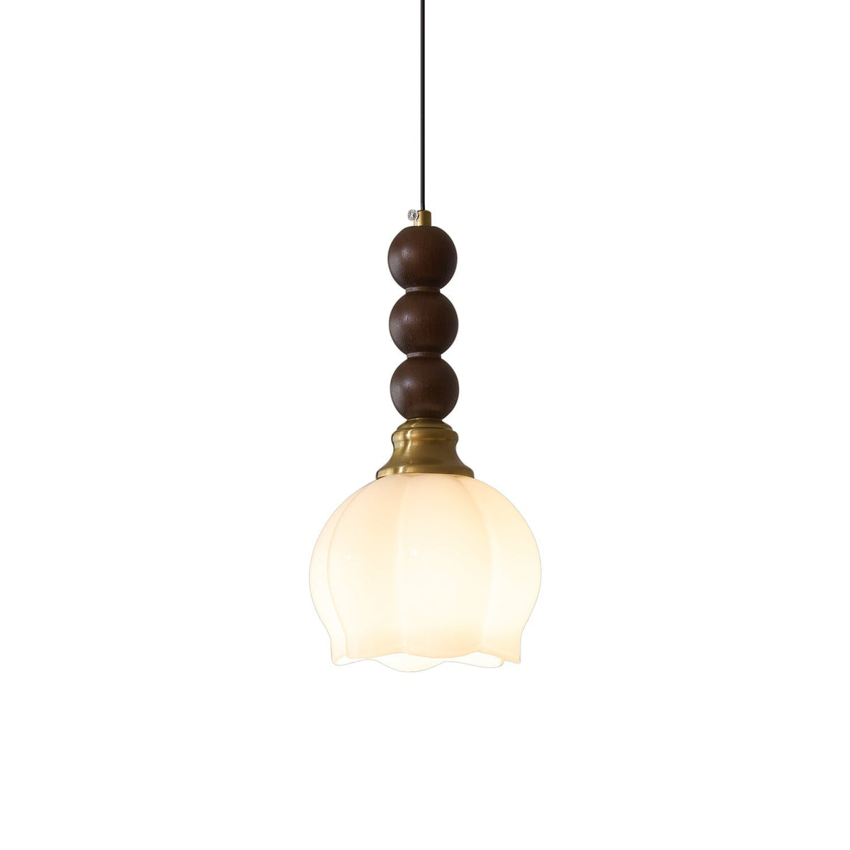 Vothaila lampada a sospensione Eleganza Tradizionale vintage in vetro e legno