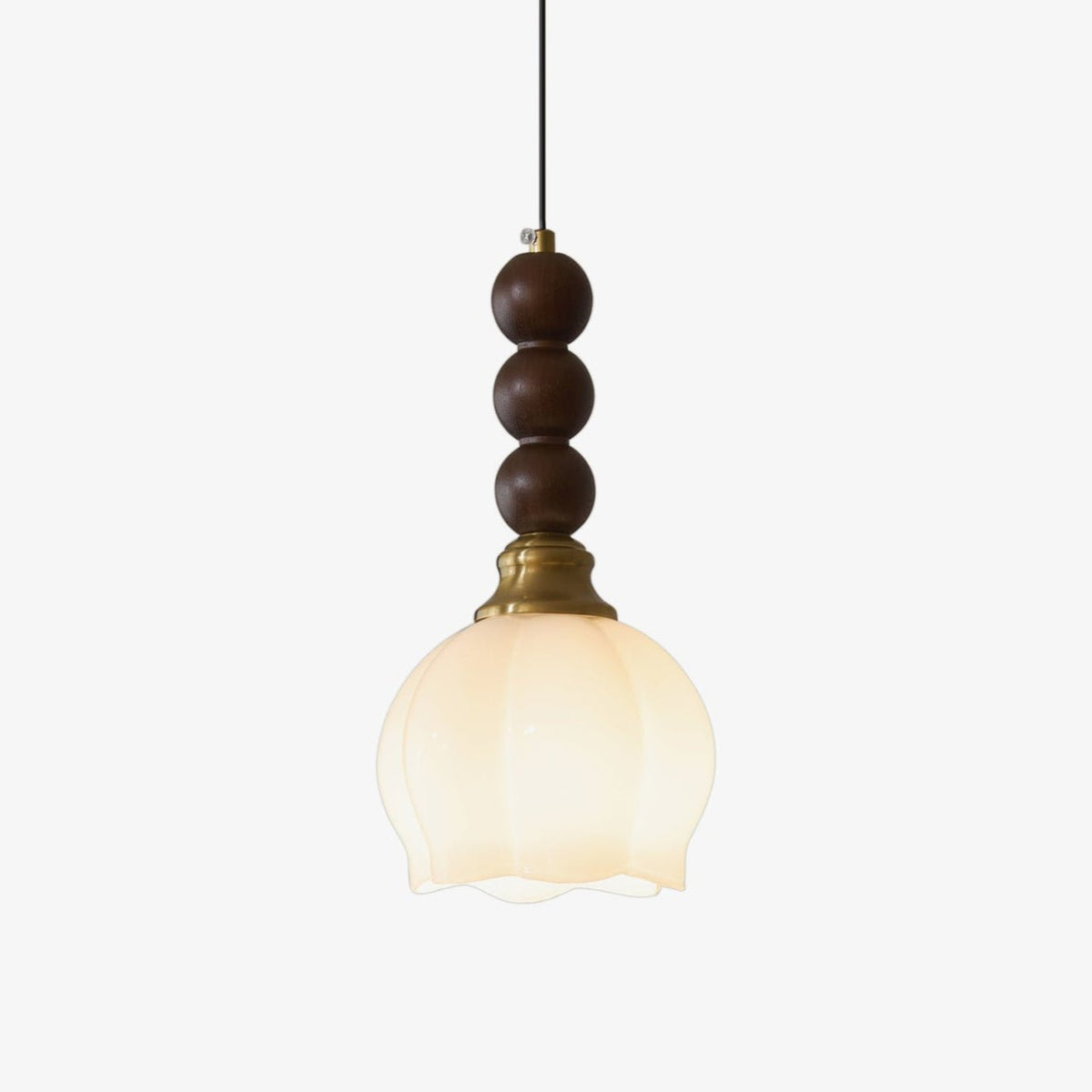 Vothaila lampada a sospensione Eleganza Tradizionale vintage in vetro e legno