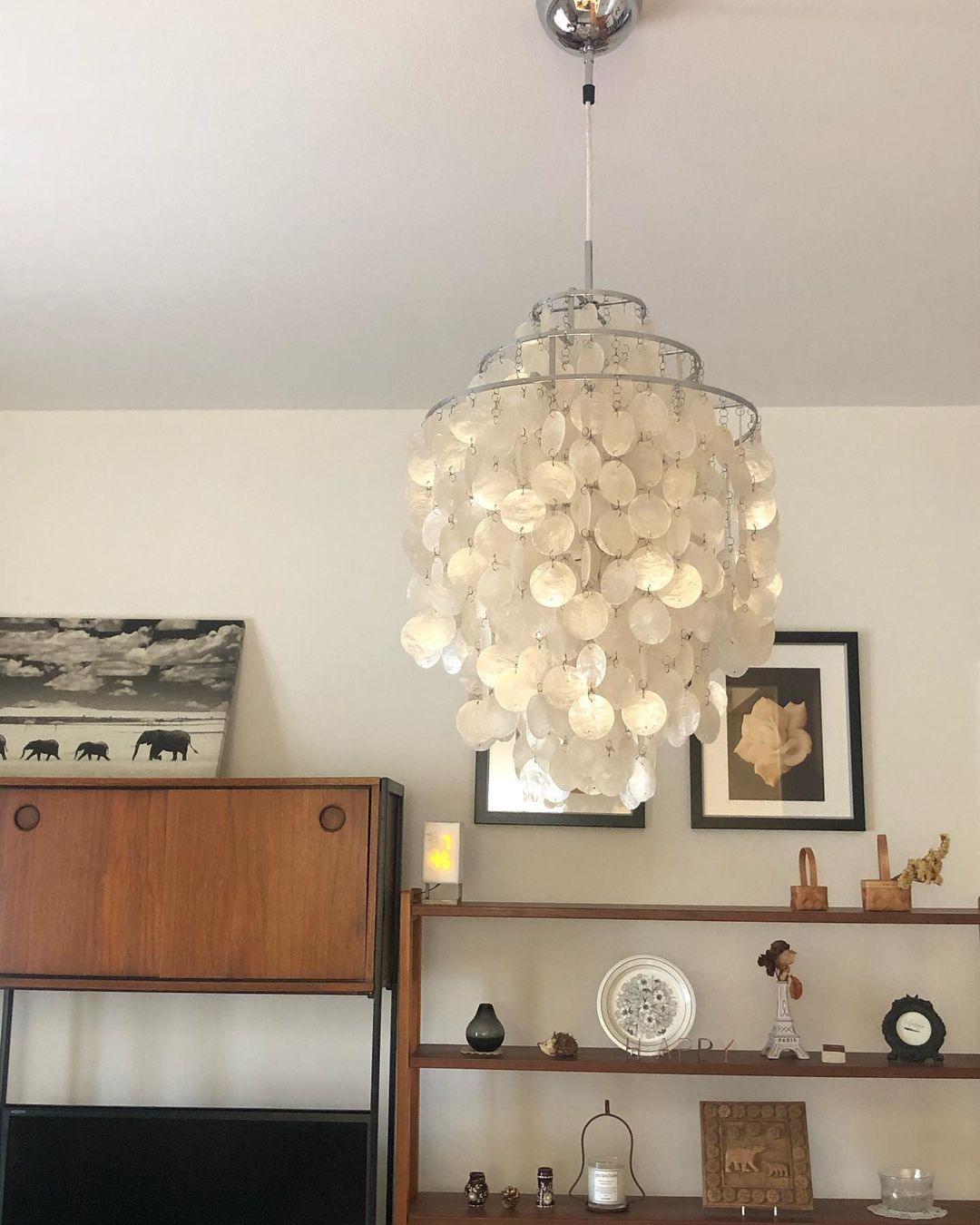 Rivena lampada a sospensione Guscio Tondo Anello