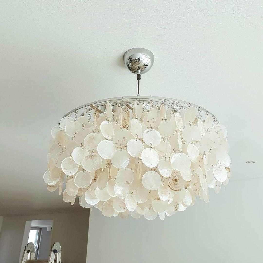 Rivena lampada a sospensione Guscio Tondo Anello