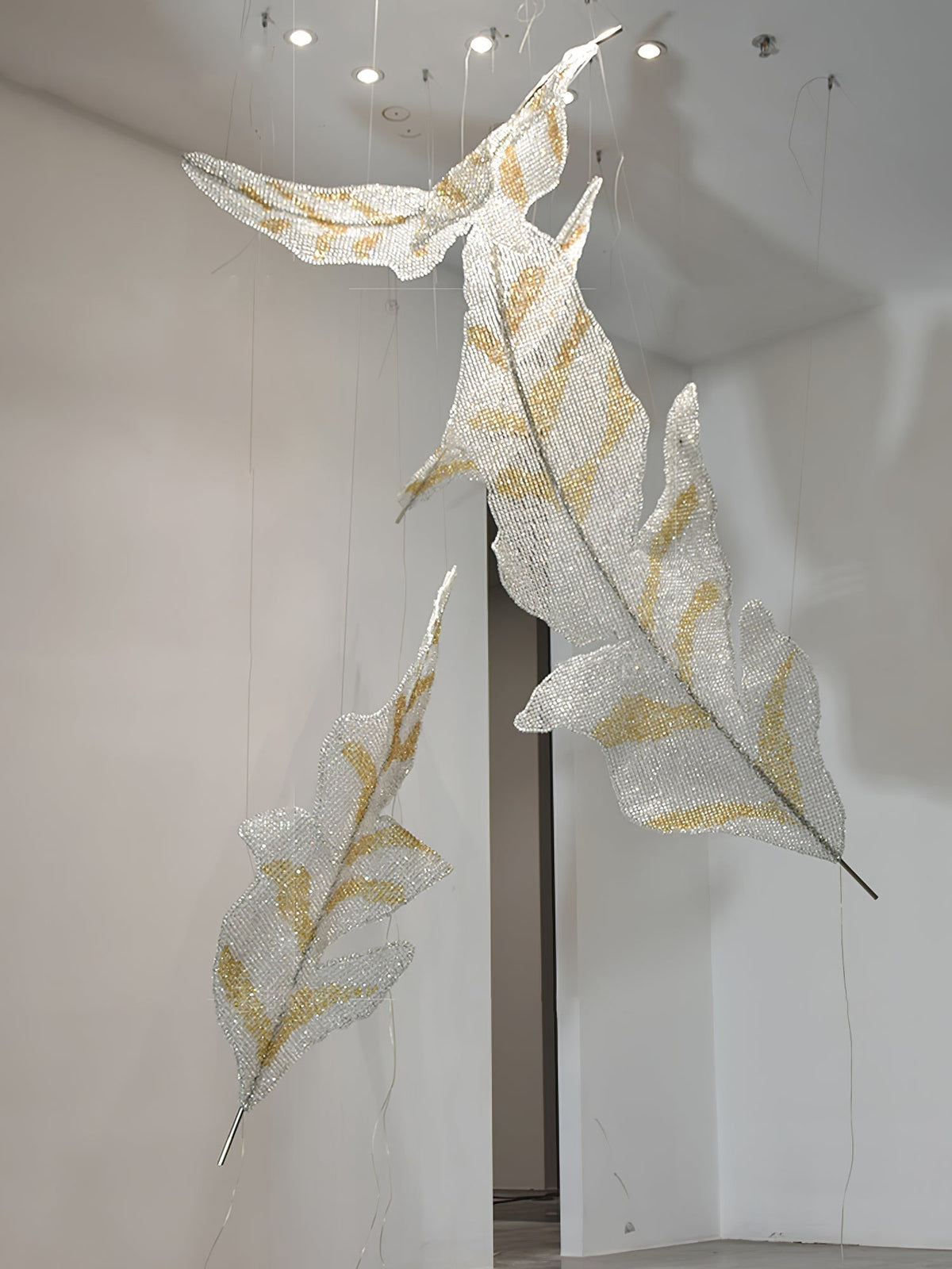 Velinine Individual Creativity Falling Leaves lampadario in vetro