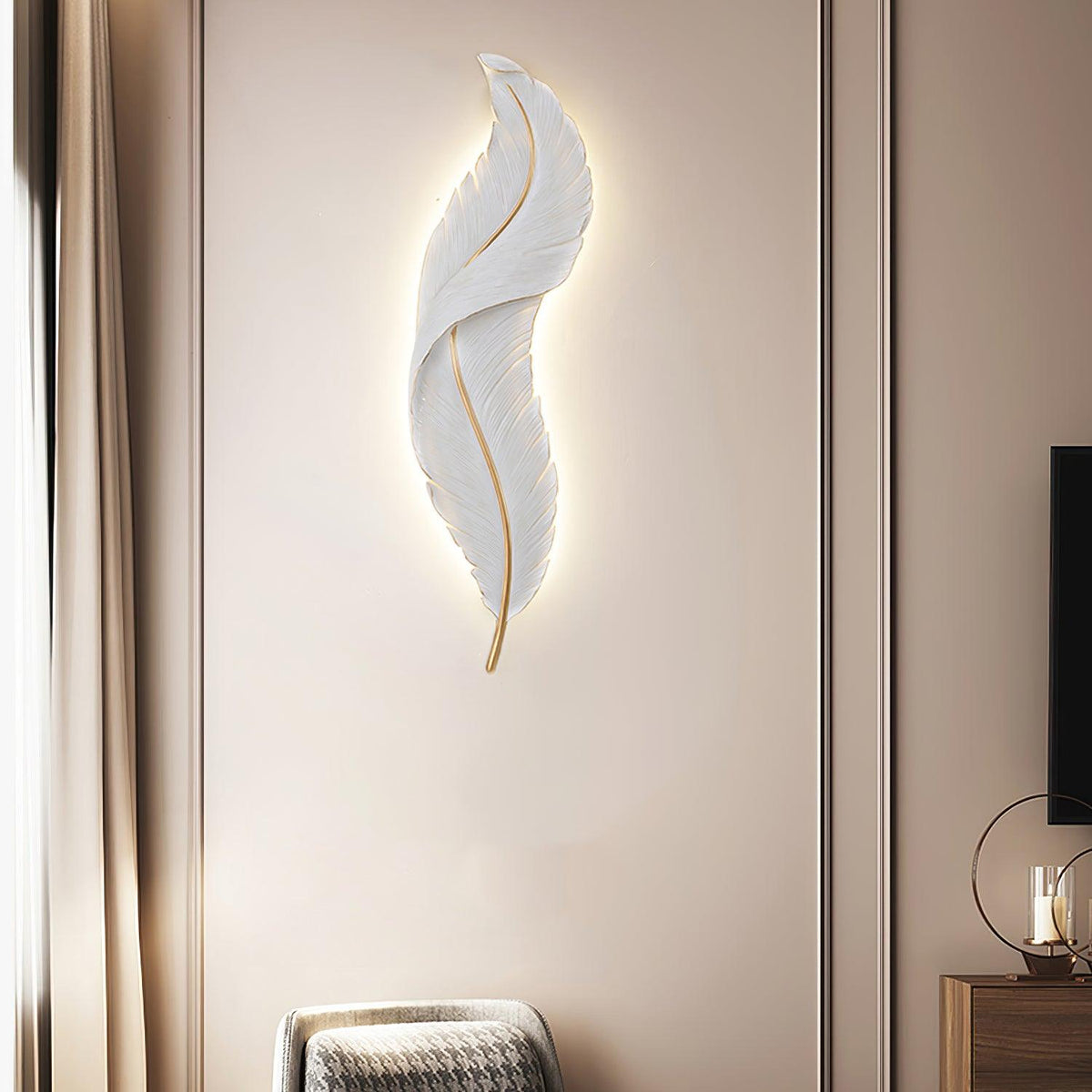 Arvess lampada da parete in resina Individual Creativity Feather