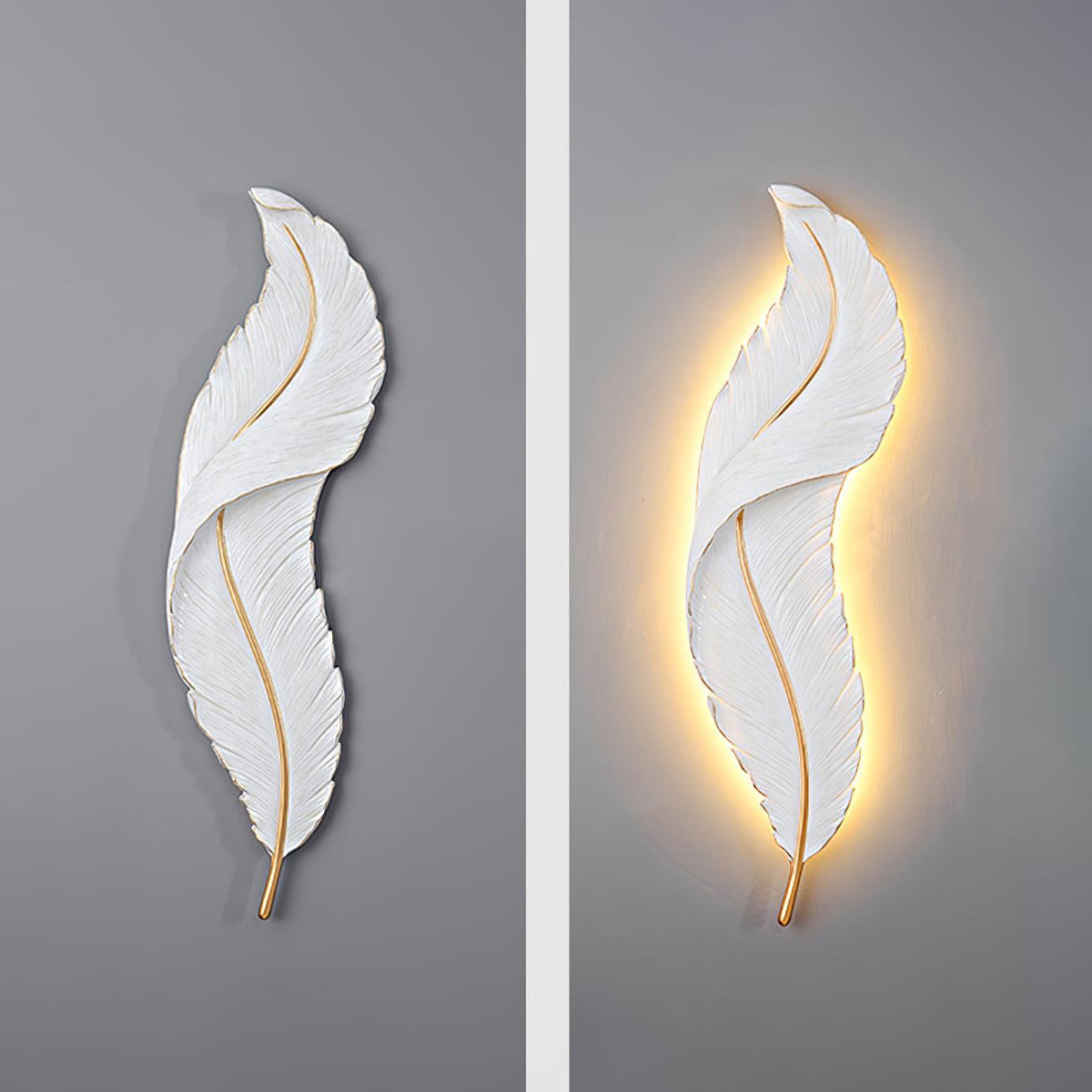 Arvess lampada da parete in resina Individual Creativity Feather