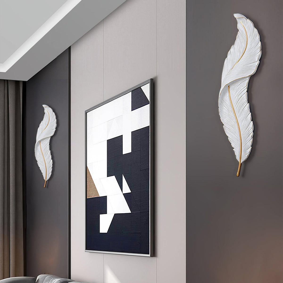 Arvess lampada da parete in resina Individual Creativity Feather