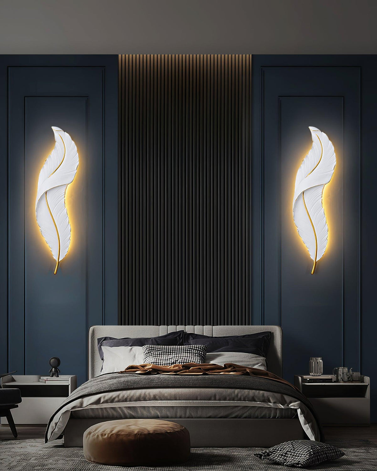 Arvess lampada da parete in resina Individual Creativity Feather