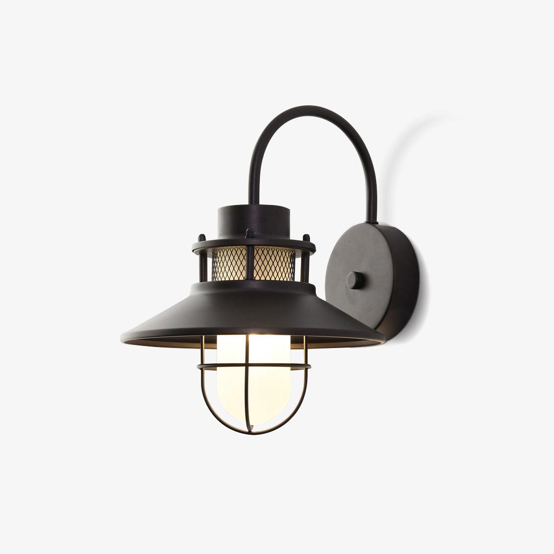 Acori lampada da parete per esterni vintage in vetro