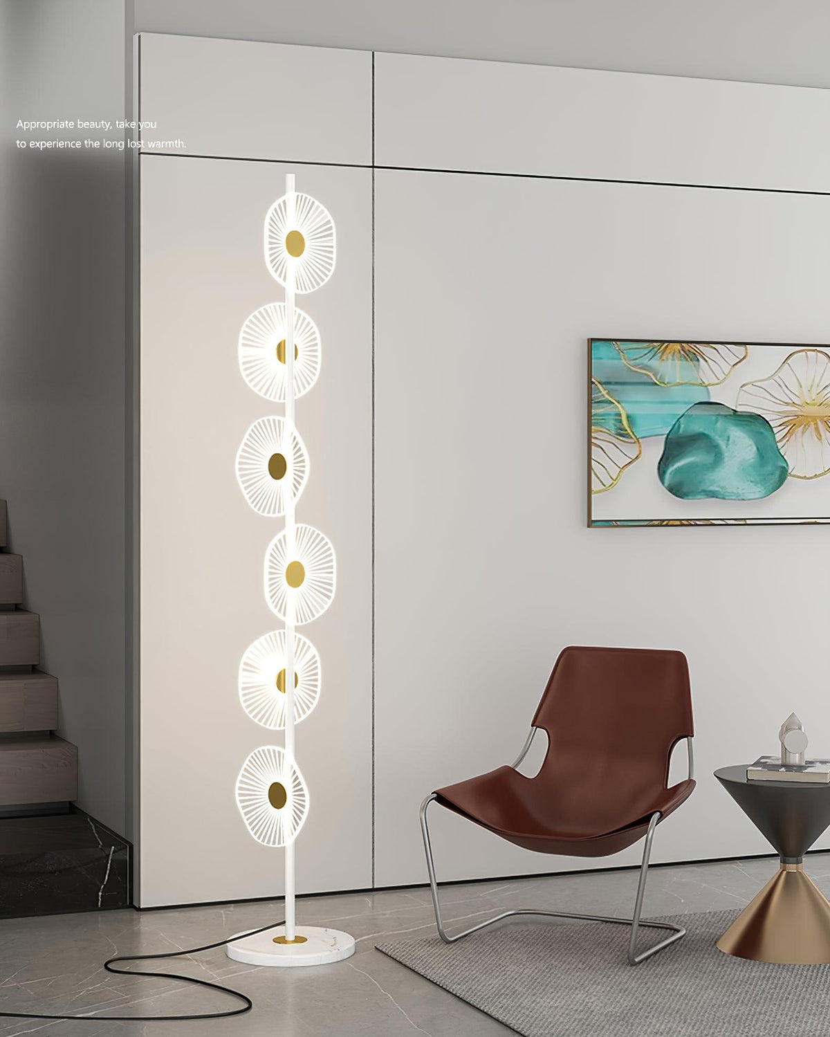 Petaira lampada da terra in marmo lusso