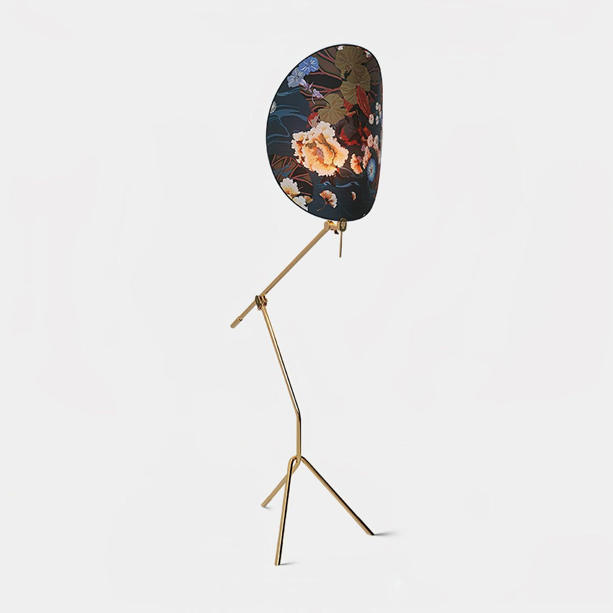 Unexin lampada da terra in ottone