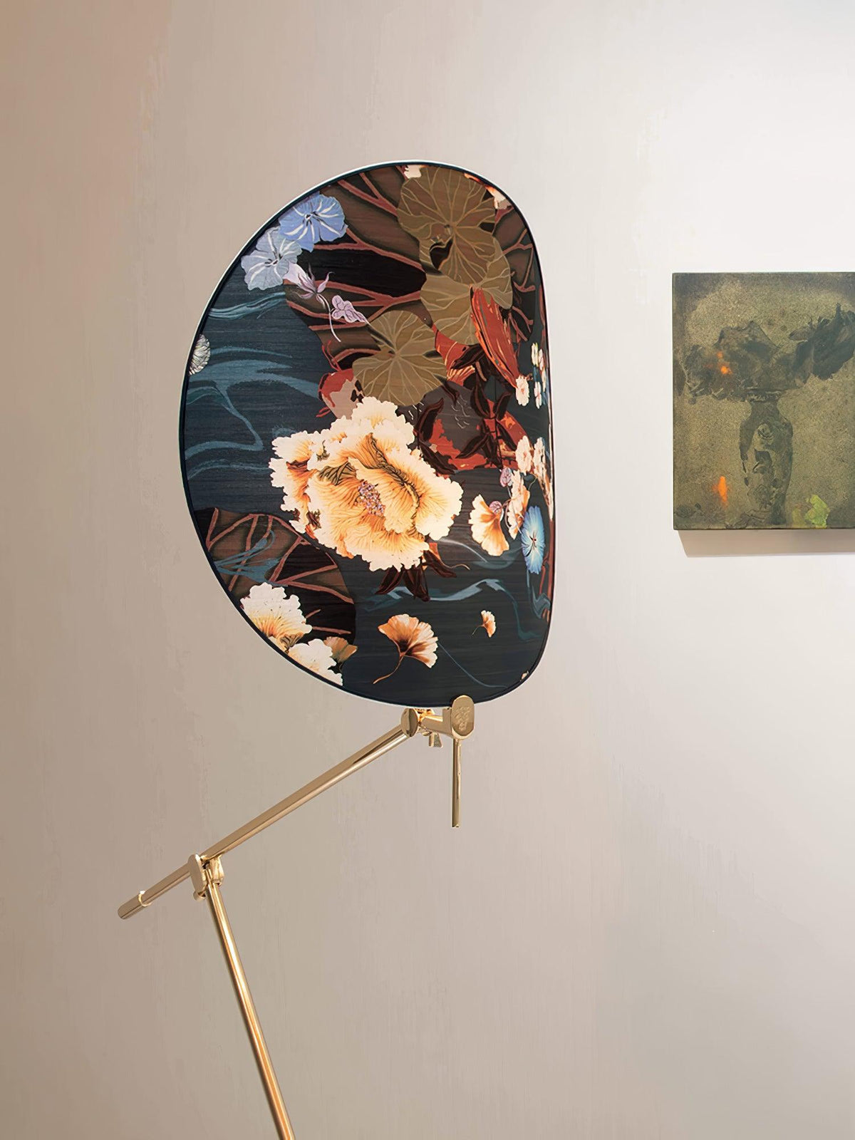 Unexin lampada da terra in ottone