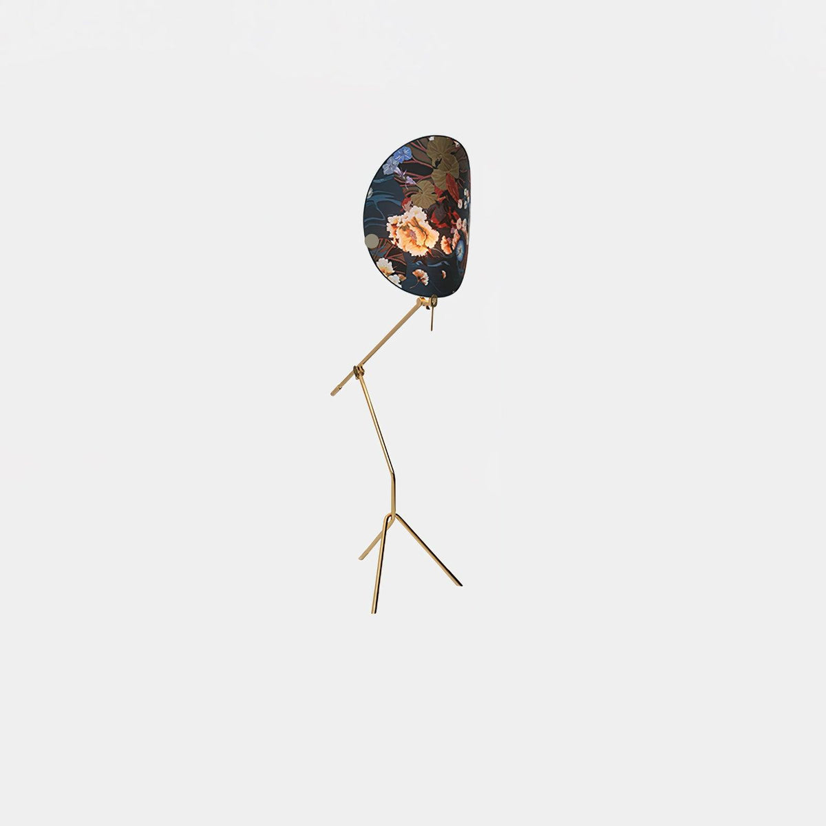 Unexin lampada da terra in ottone
