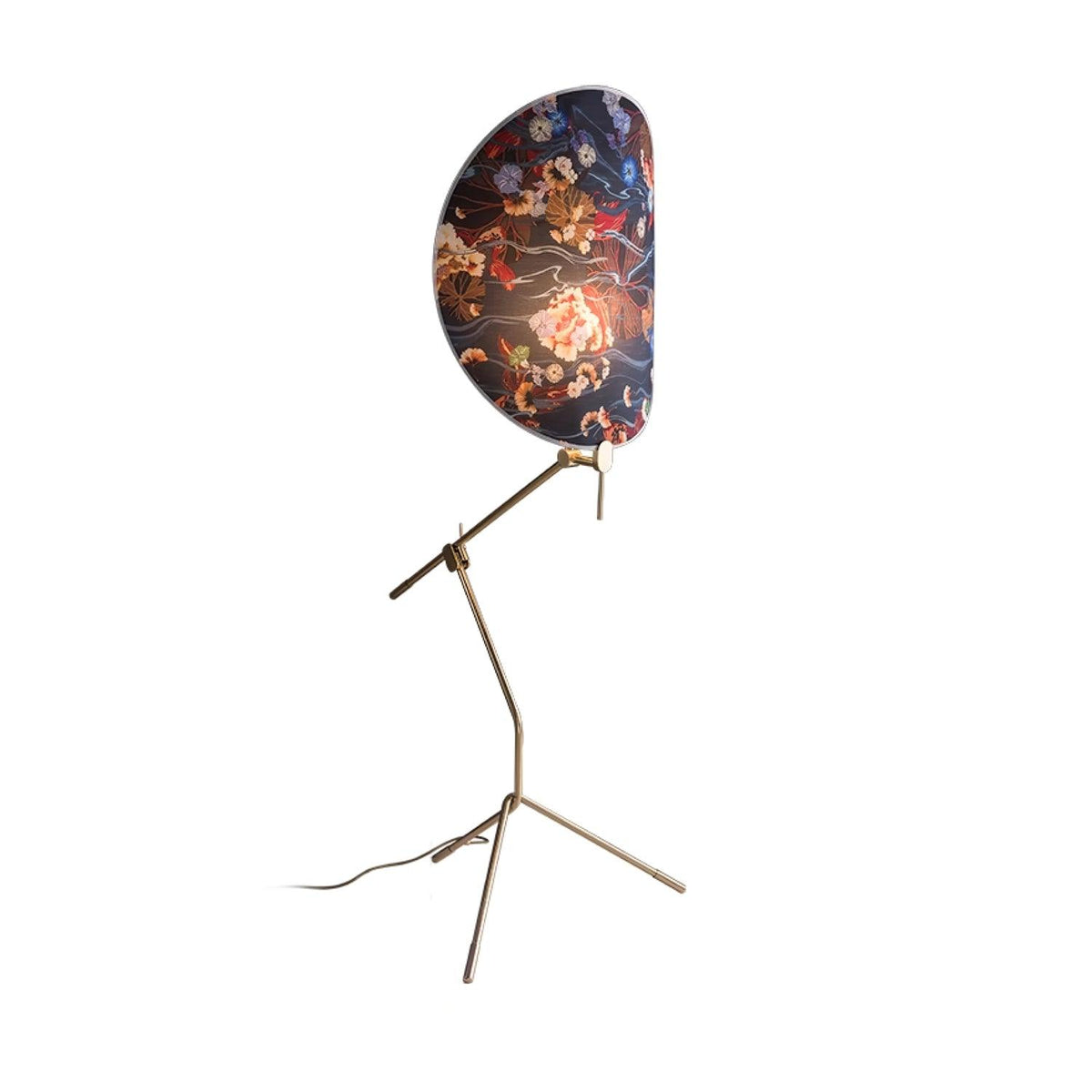 Unexin lampada da terra in ottone