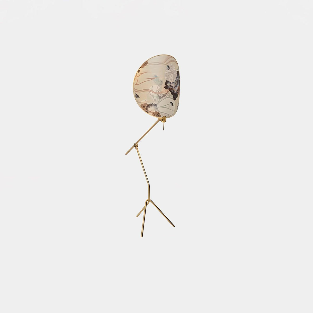 Unexin lampada da terra in ottone