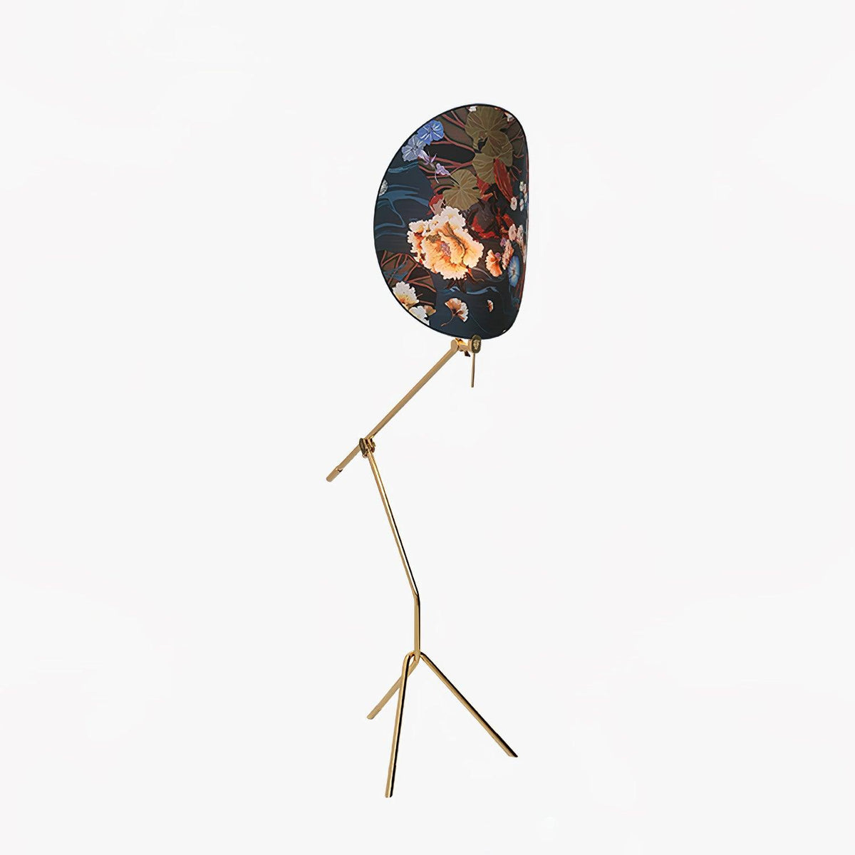 Unexin lampada da terra in ottone