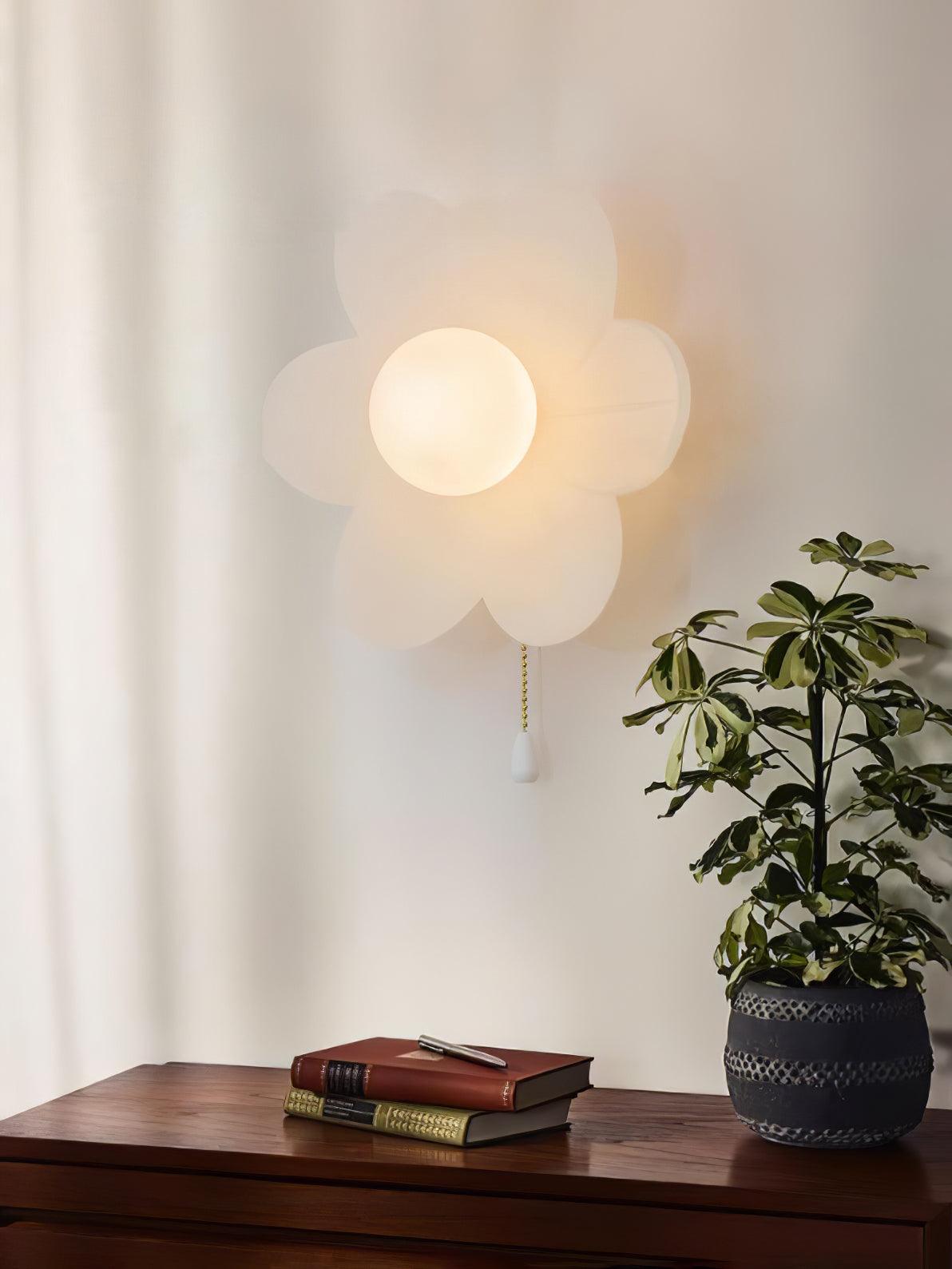 Bov Nordic Art fiori in resina lampada da parete
