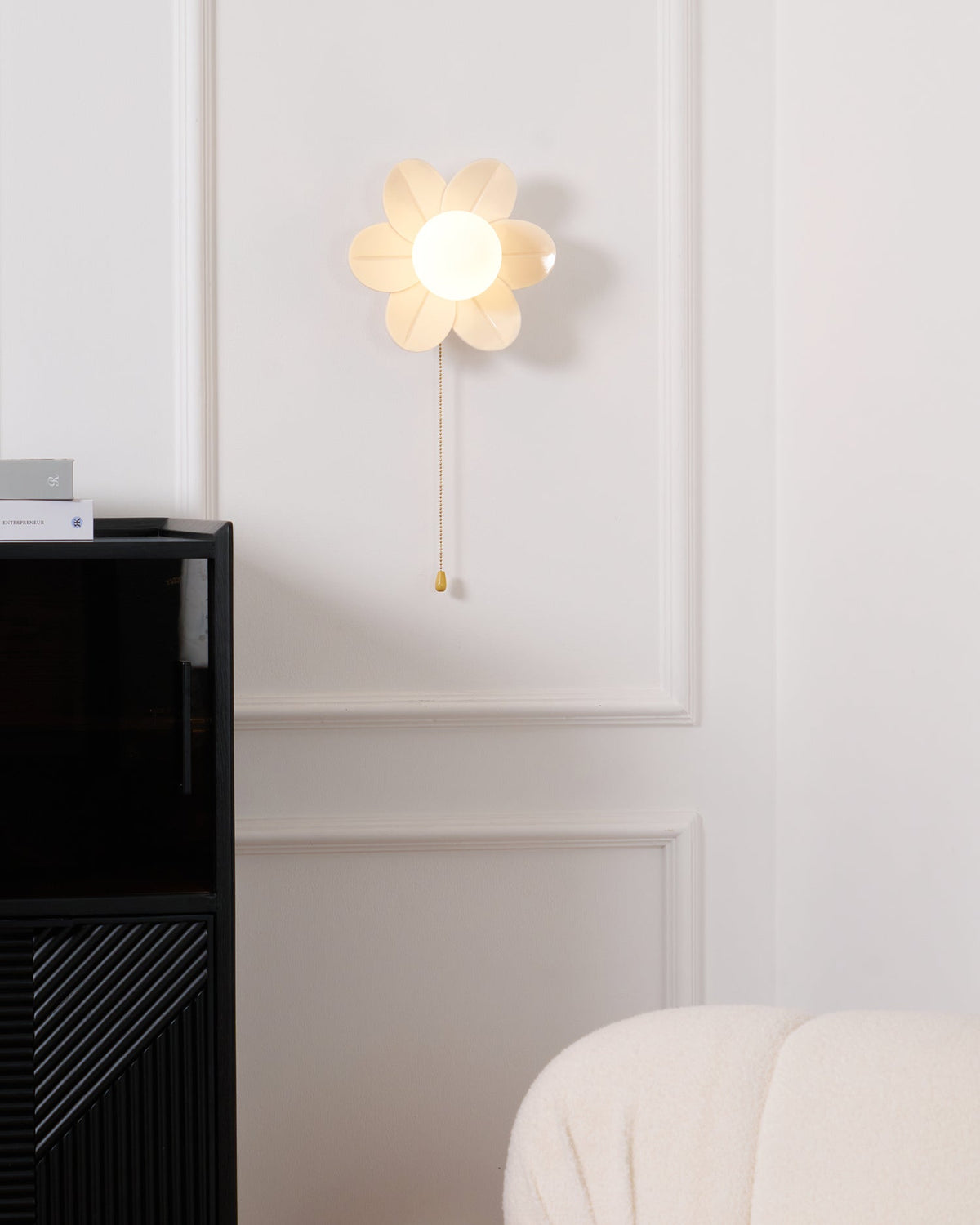 Bov Nordic Art fiori in resina lampada da parete