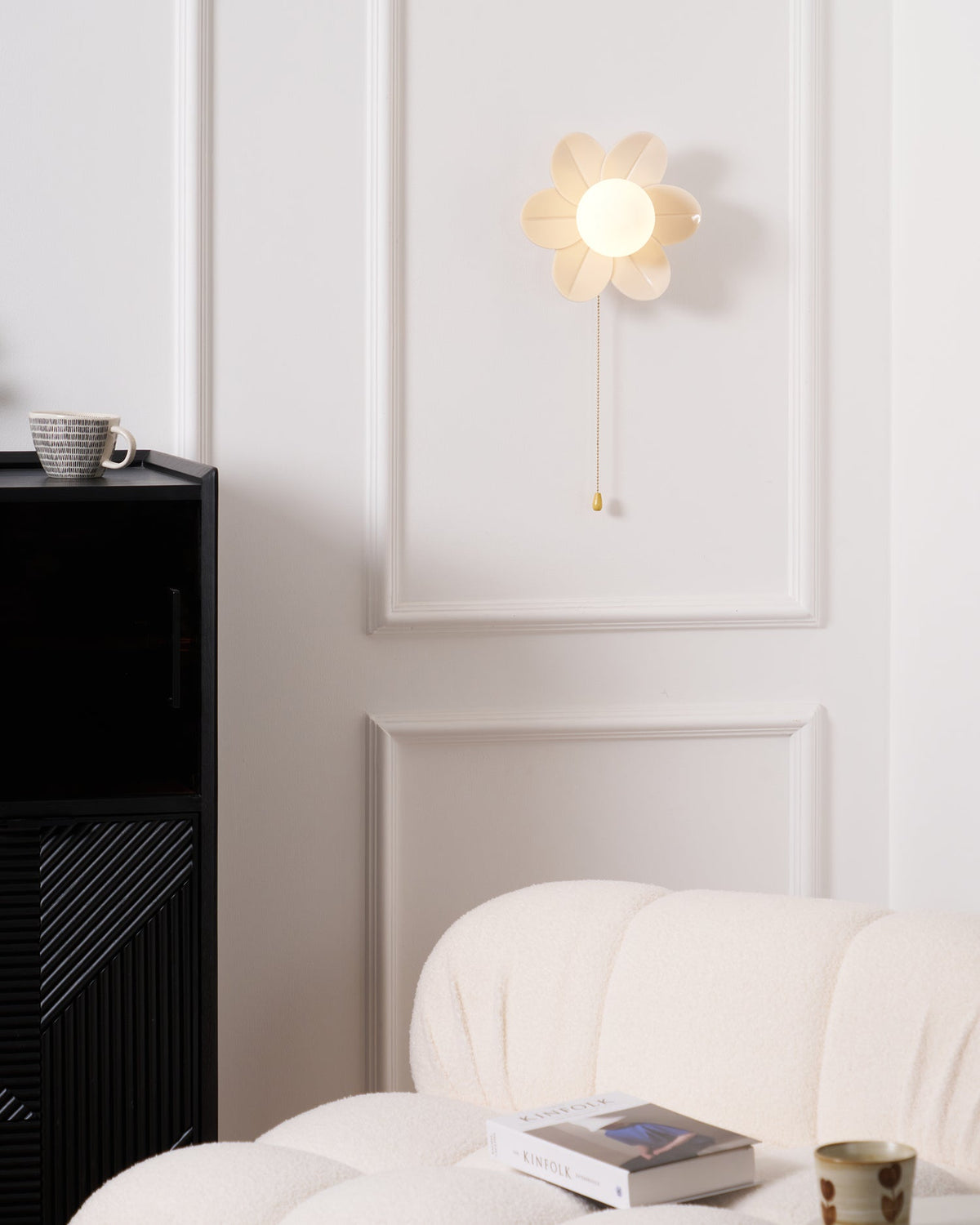 Bov Nordic Art fiori in resina lampada da parete