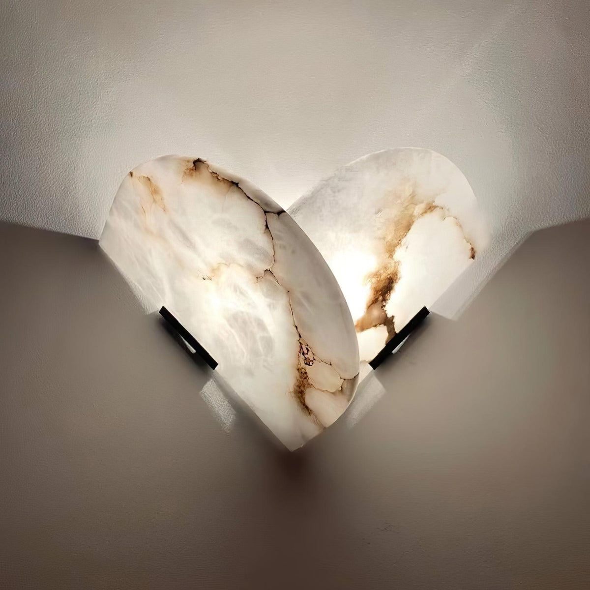 Pase Heart alabastro lampada da parete
