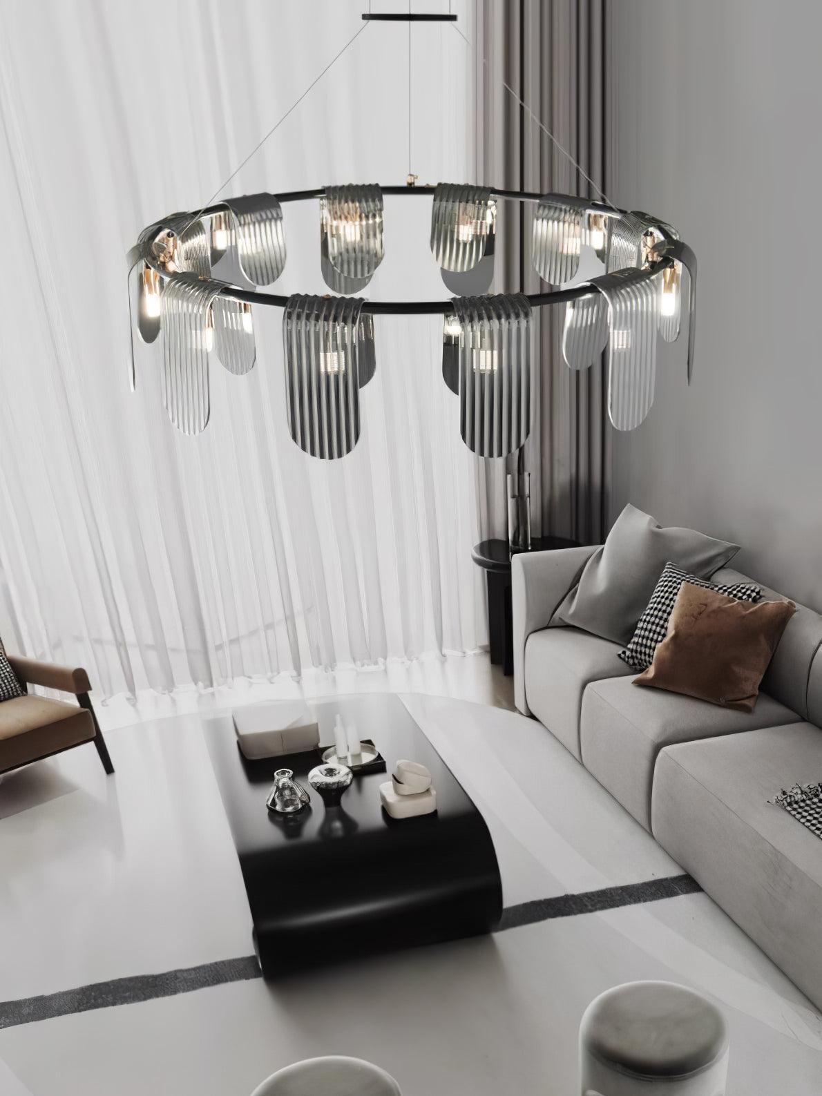 Celorella lampadario in vetro moderno