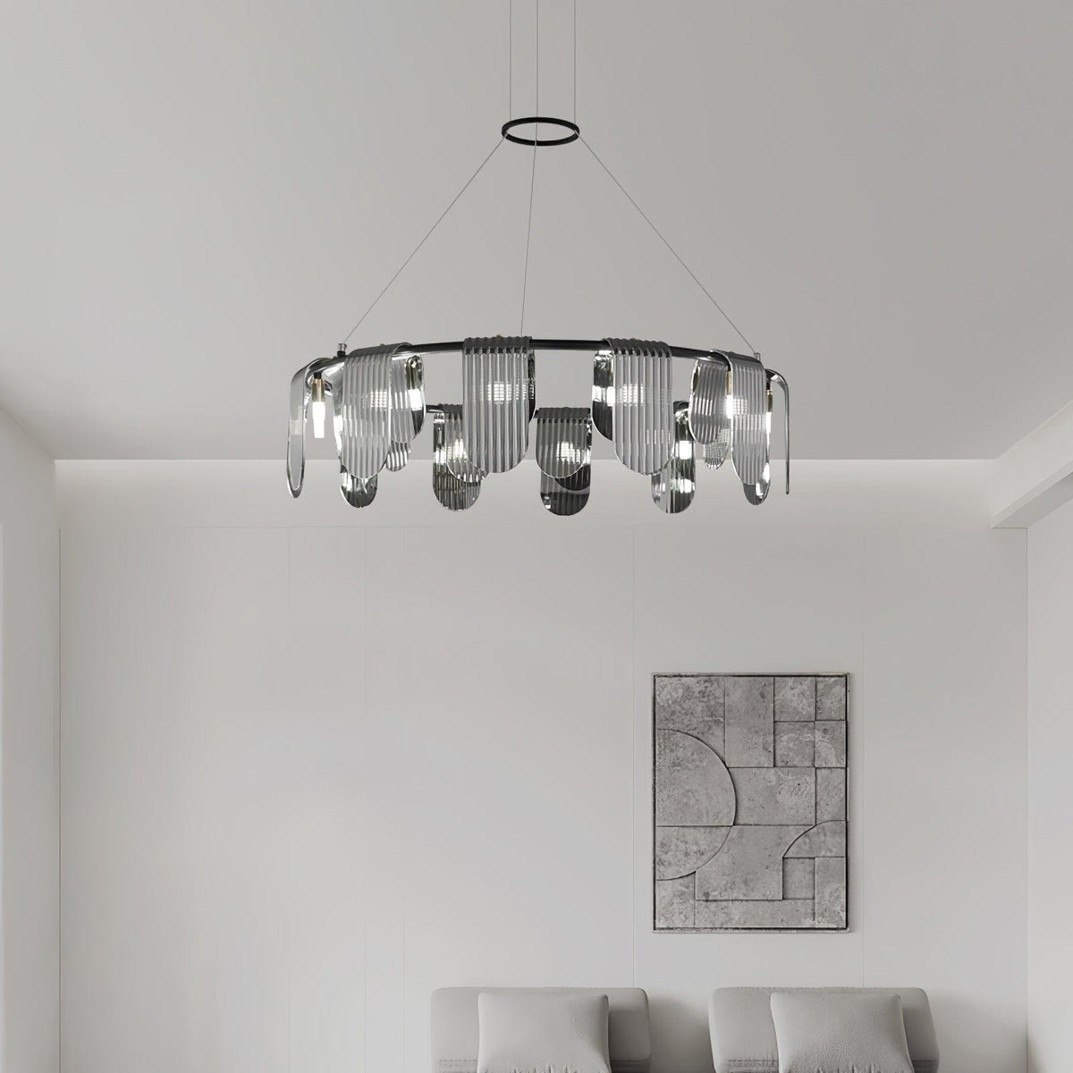 Celorella lampadario in vetro moderno