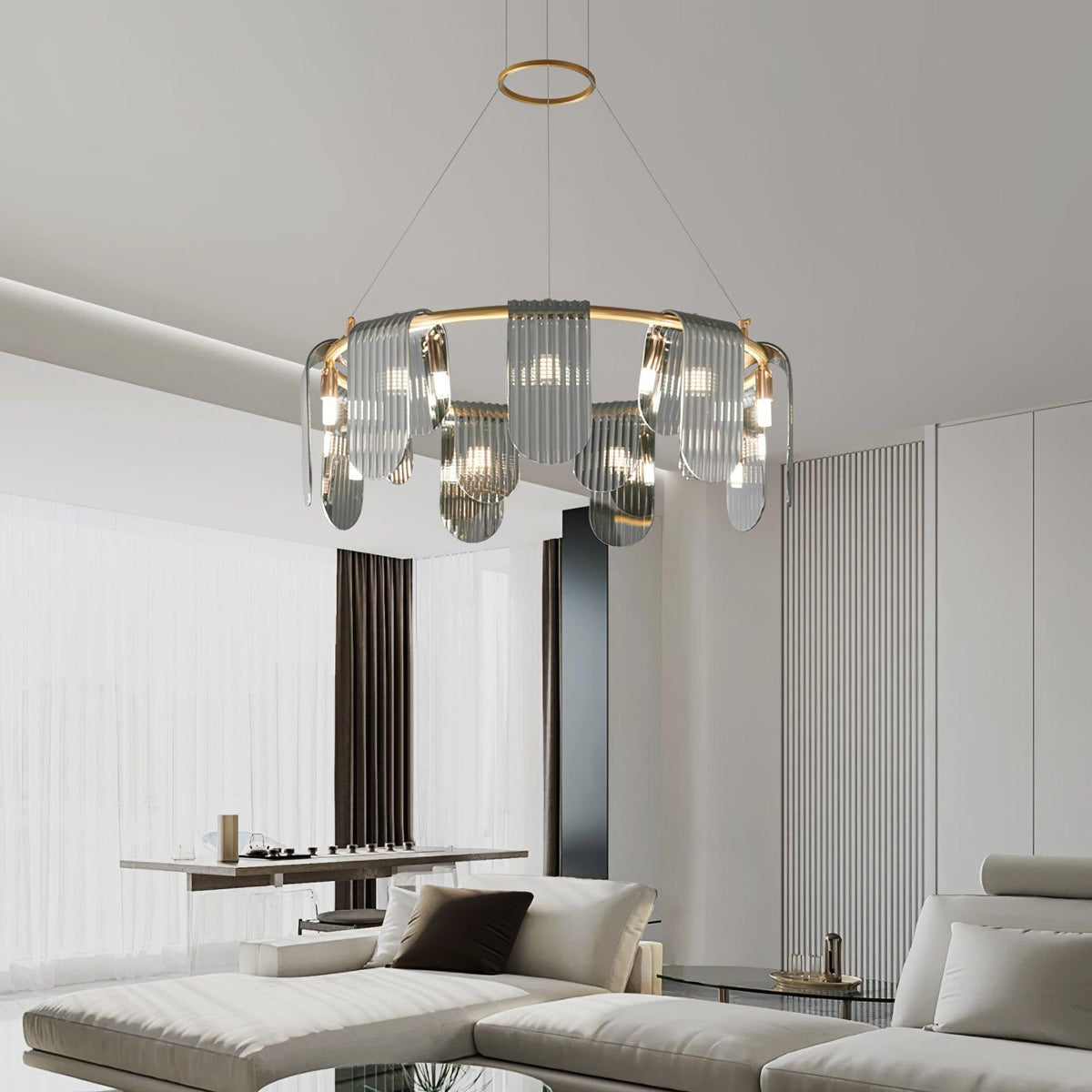 Celorella lampadario in vetro moderno