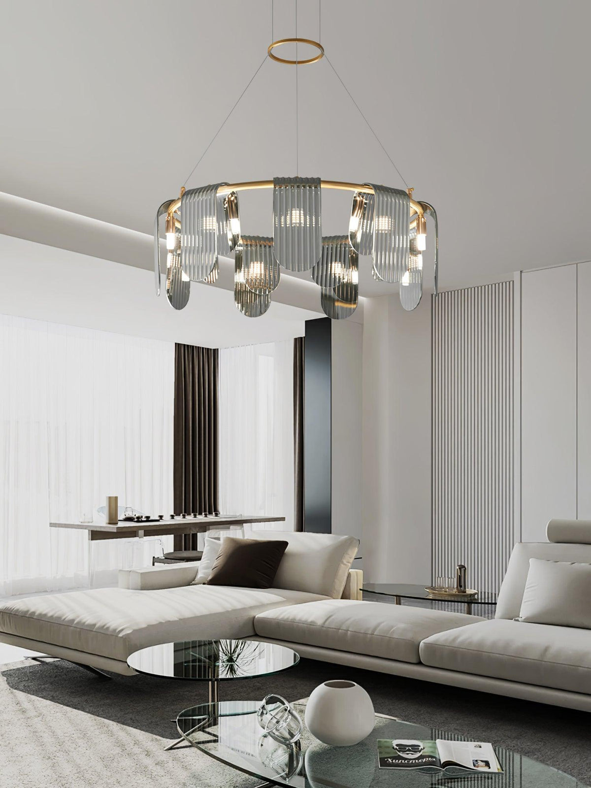 Celorella lampadario in vetro moderno