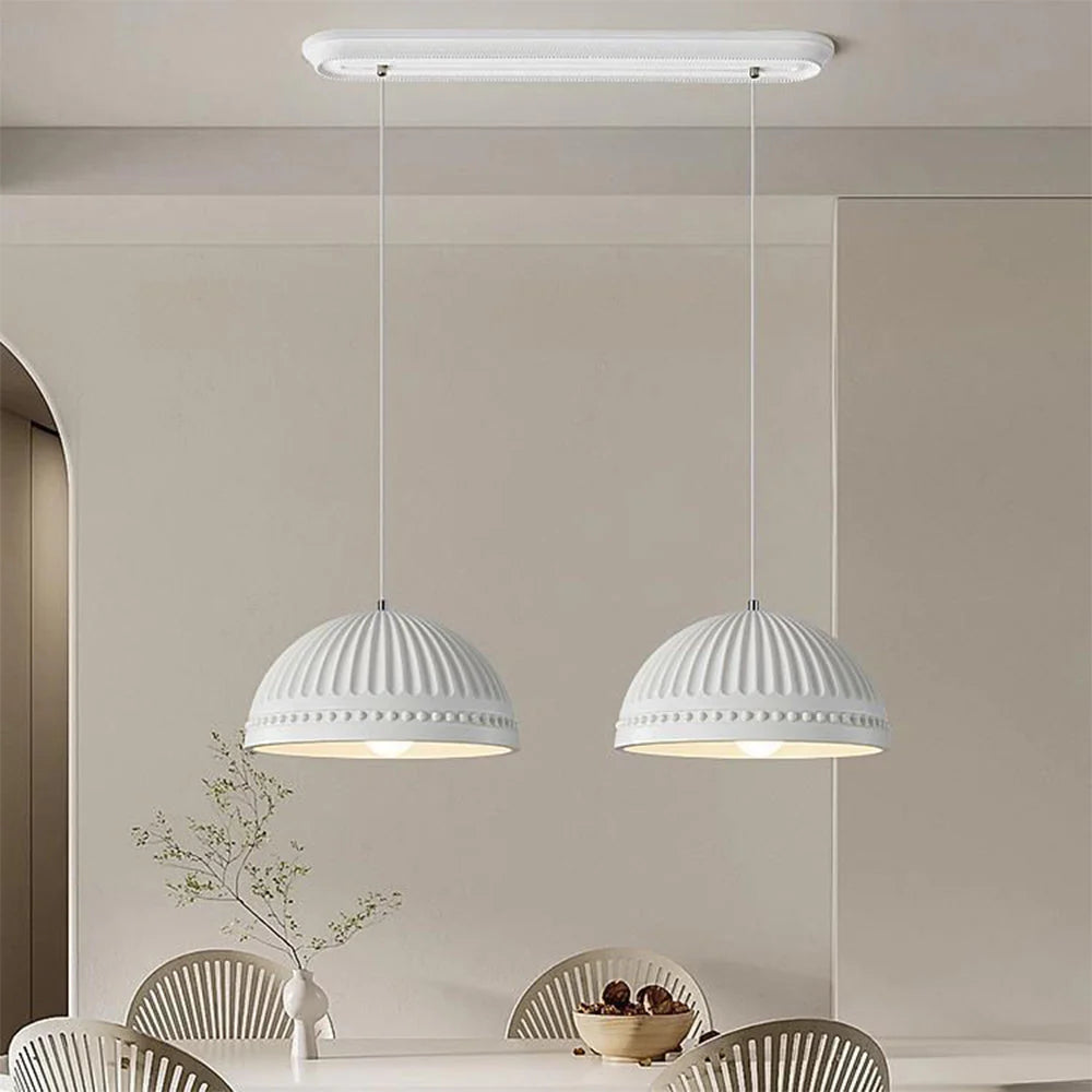 Aria Moderno LED Metallo Resina Sospensione Bianco Soggiorno Camera da letto