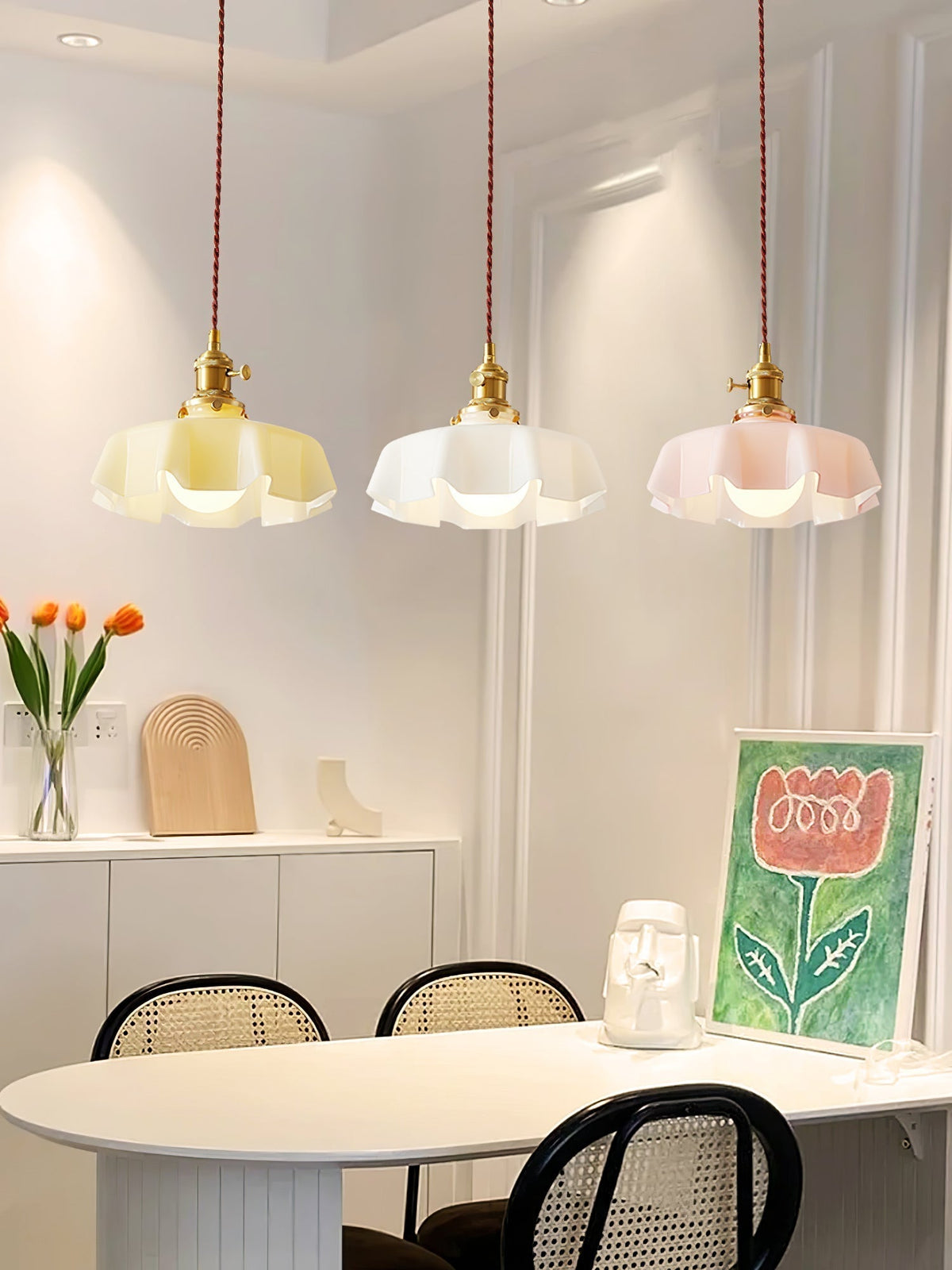 Liorivora lampada a sospensione fiore Francese per sala da pranzo