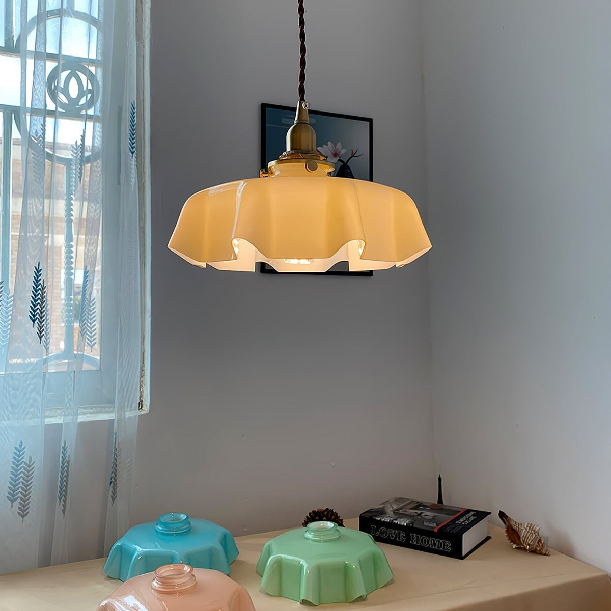 Liorivora lampada a sospensione fiore Francese per sala da pranzo