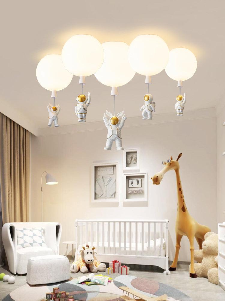 Nirerira lampada da soffitto Acrilico Palloncino Astronaut Divertente per camera dei Bambini a globo