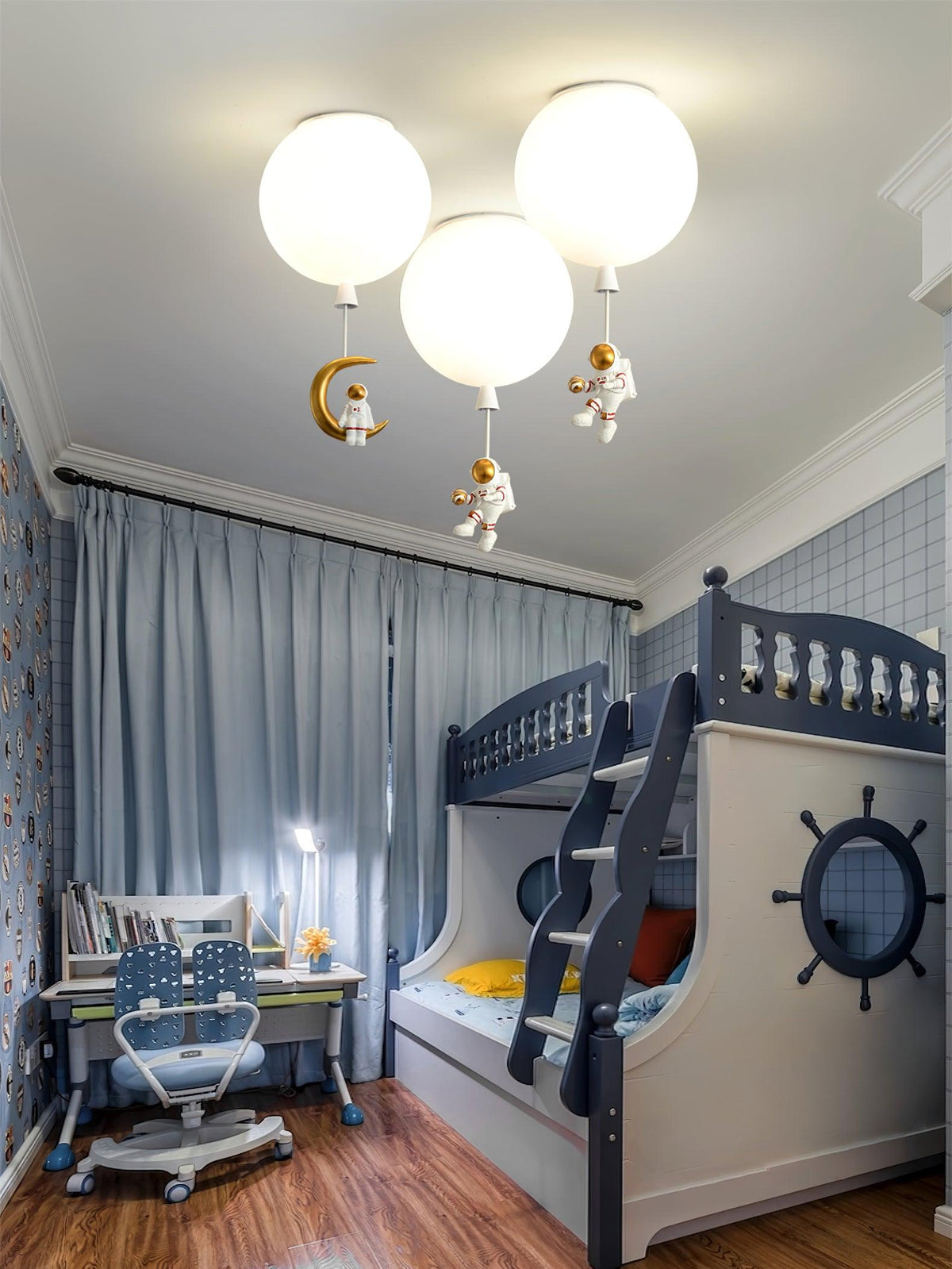 Nirerira lampada da soffitto Acrilico Palloncino Astronaut Divertente per camera dei Bambini a globo
