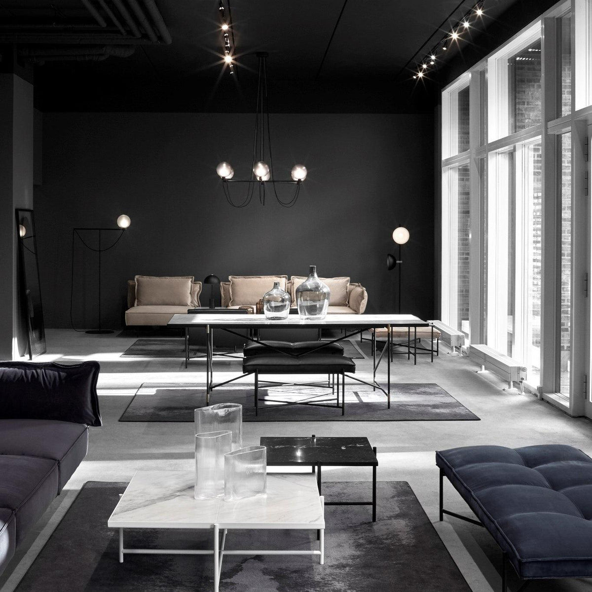 Valentina Moderno Nordichi Vetro Blu Lampadari
