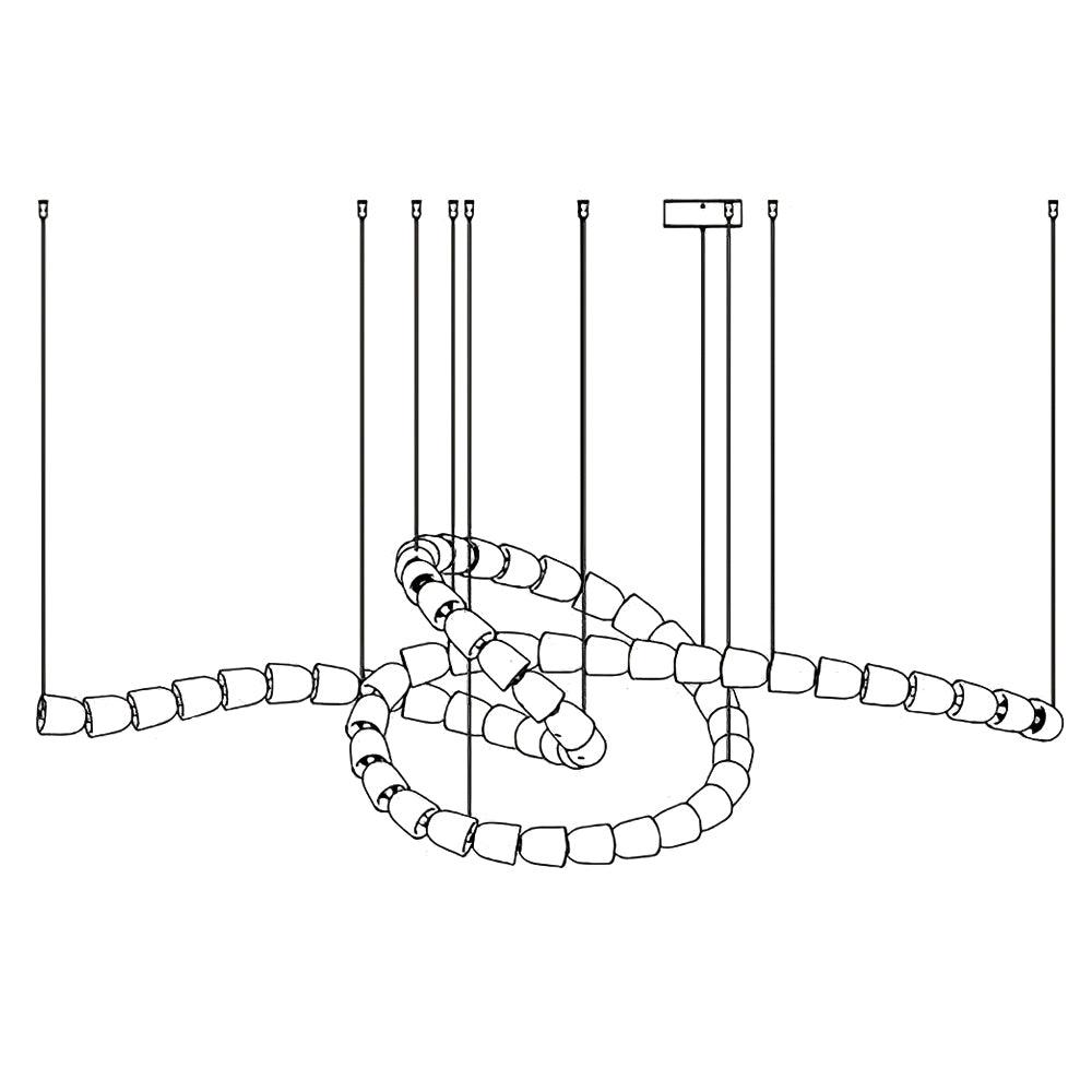 Nexus Oro lampadario in cristallo - 元字段测试