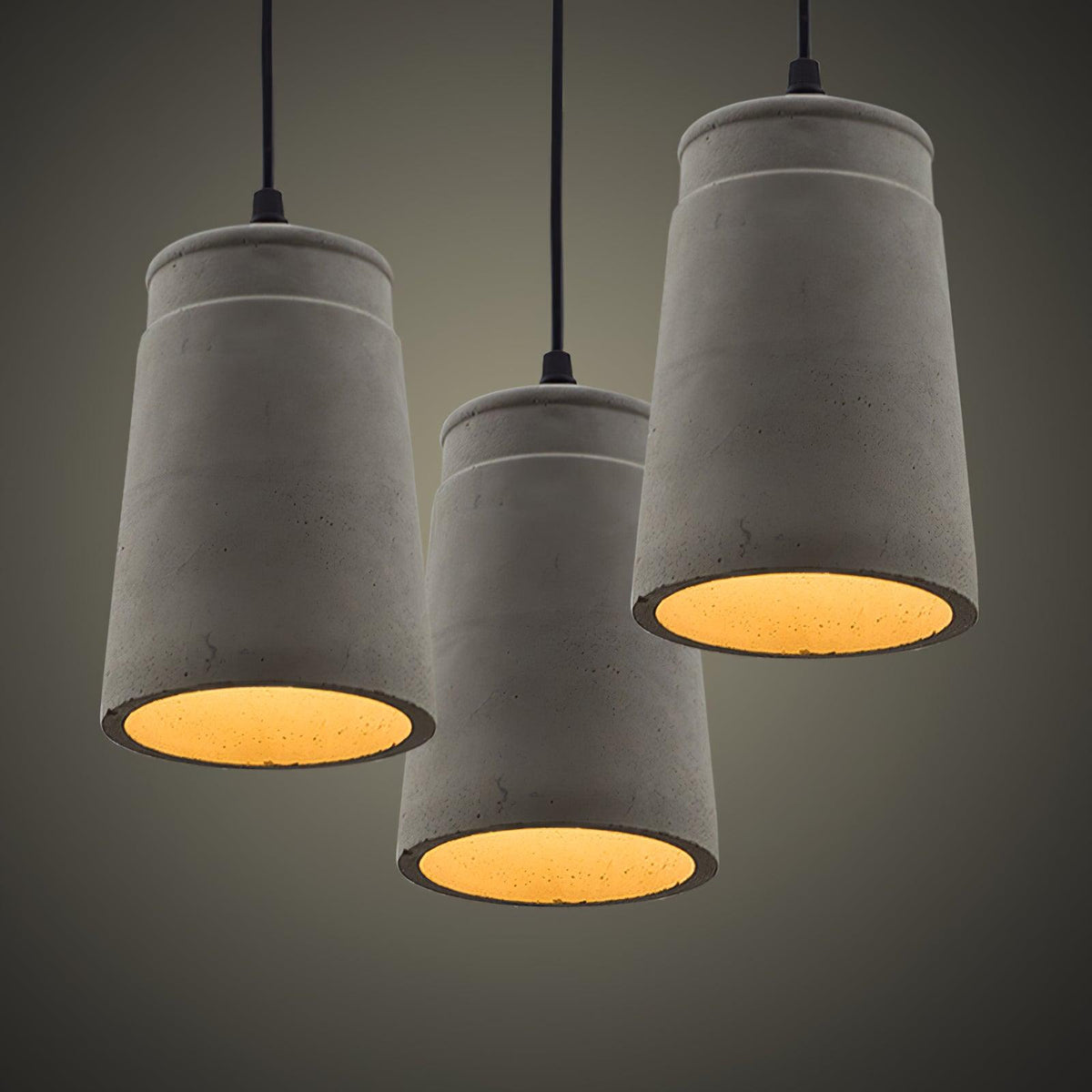 Geo lampada a sospensione industriale in cemento