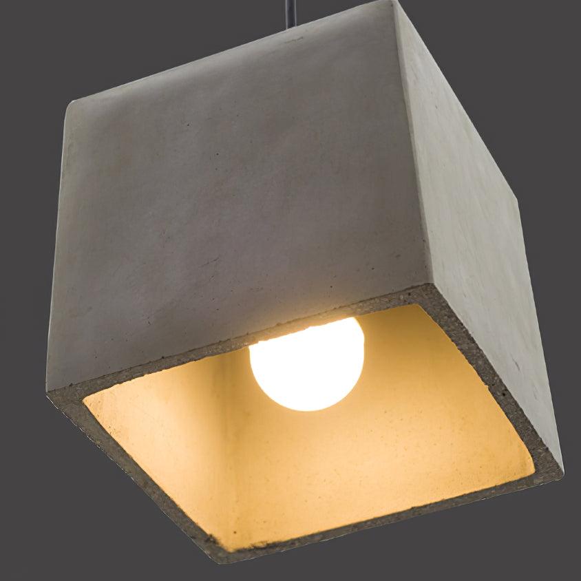 Geo lampada a sospensione industriale in cemento