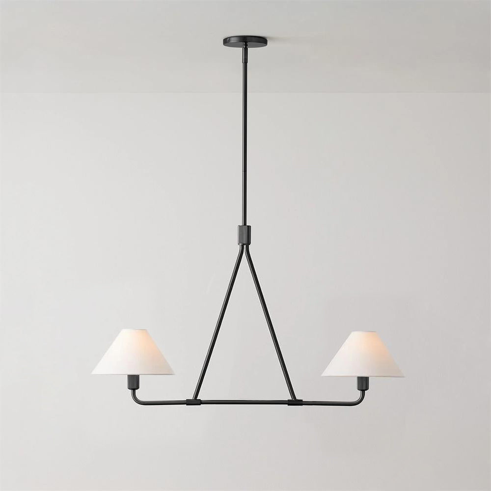 Ornuvyh lampadario industriale vintage in metallo e tessuto