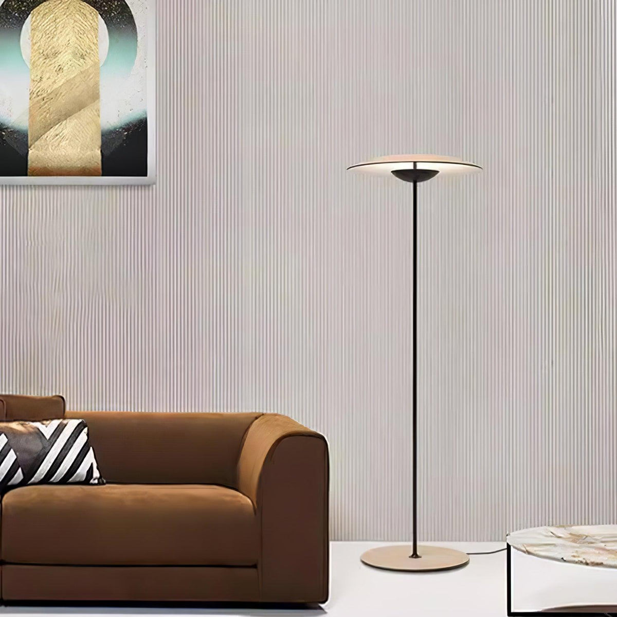Ferinira lampada da terra in Alluminio minimalista