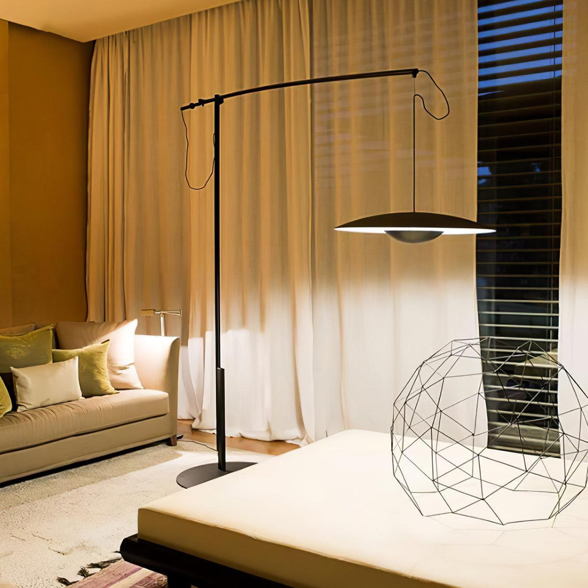 Ferinira lampada da terra in Alluminio minimalista
