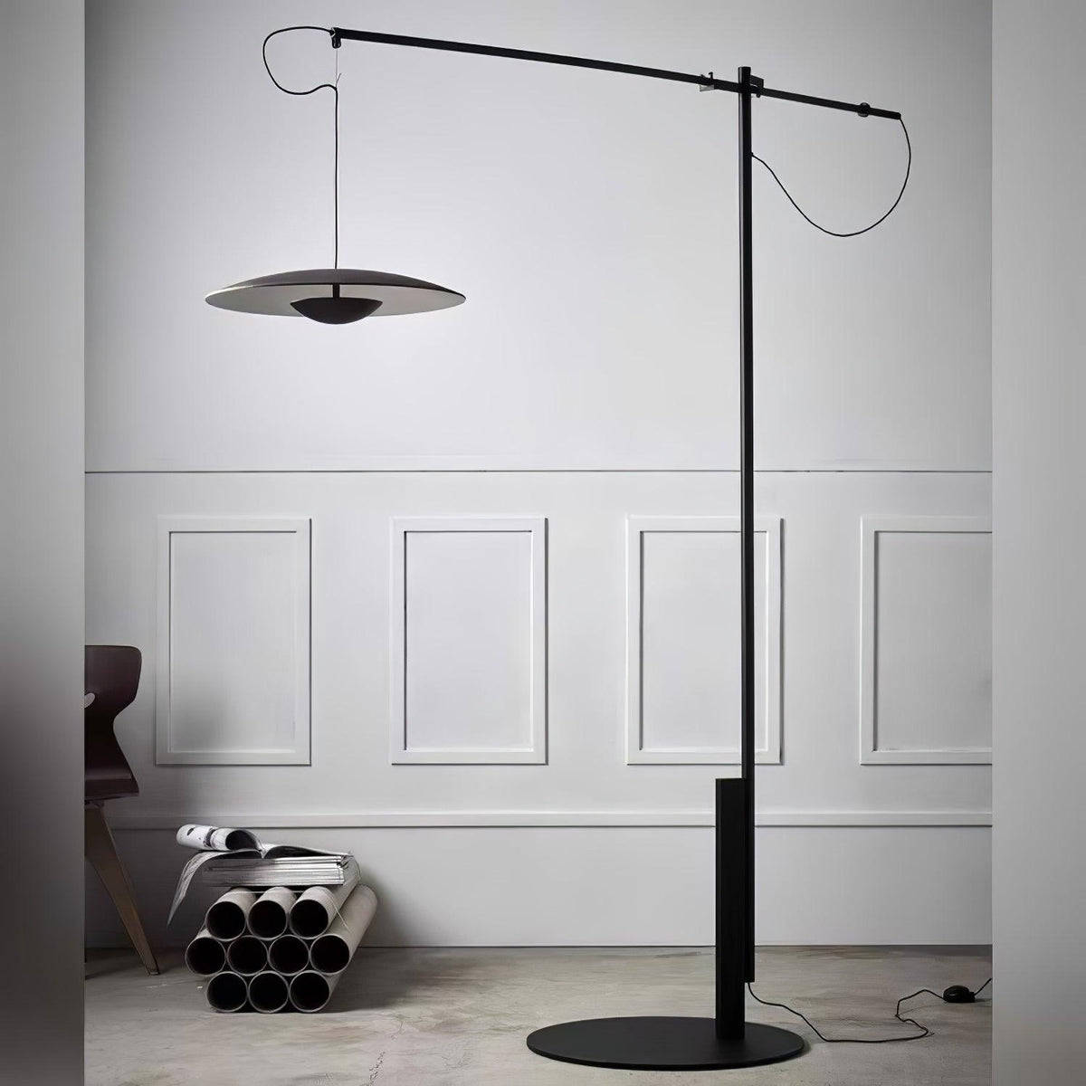Ferinira lampada da terra in Alluminio minimalista