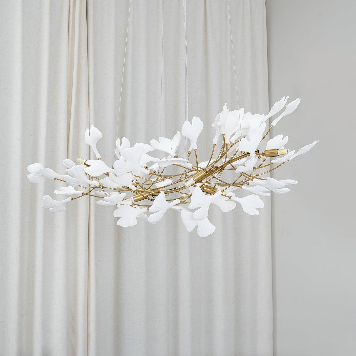Cereian lampadario in Ceramica a petali di Ginkgo